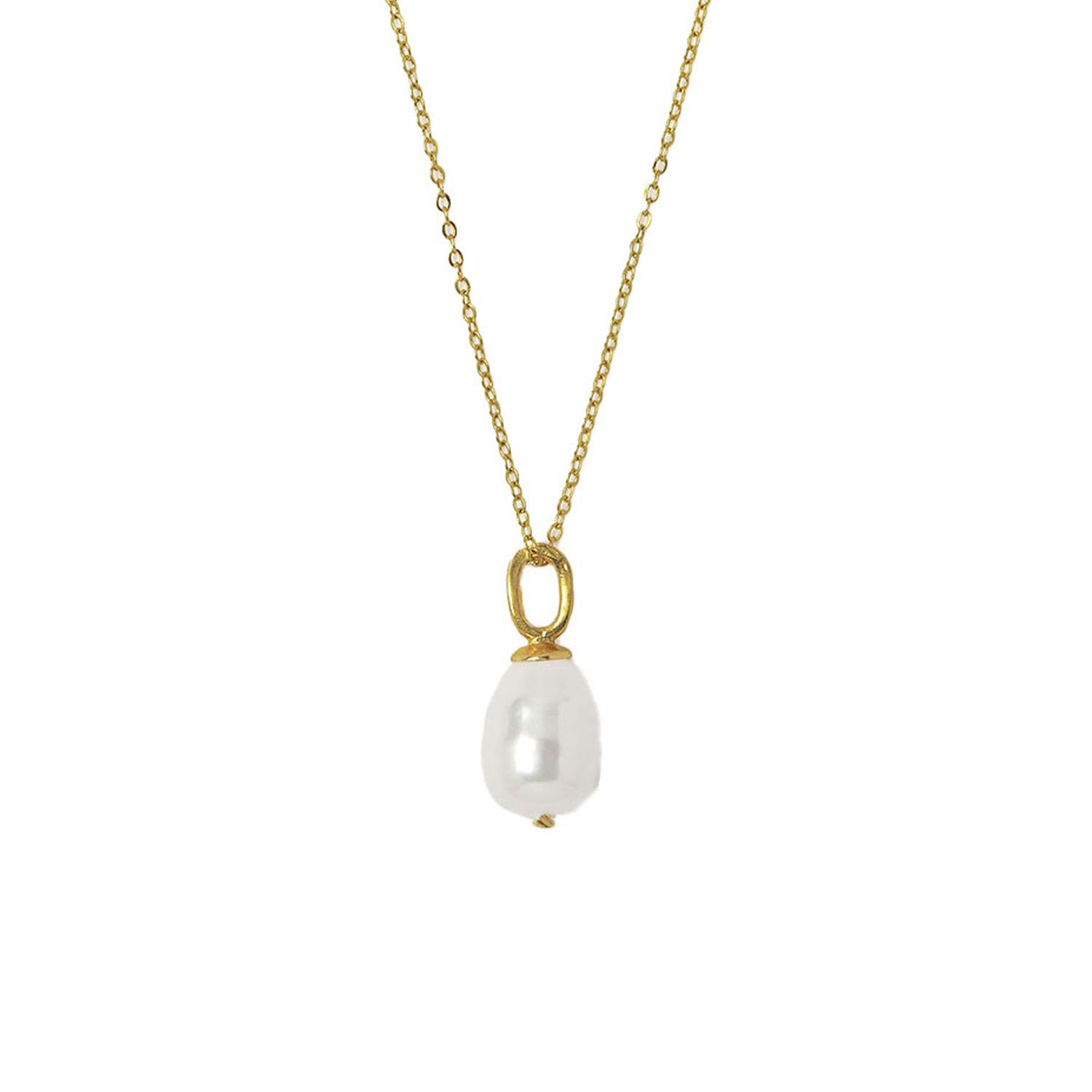 Women’s Gold / White Ava Pearl Pendant Necklace Ottoman Hands