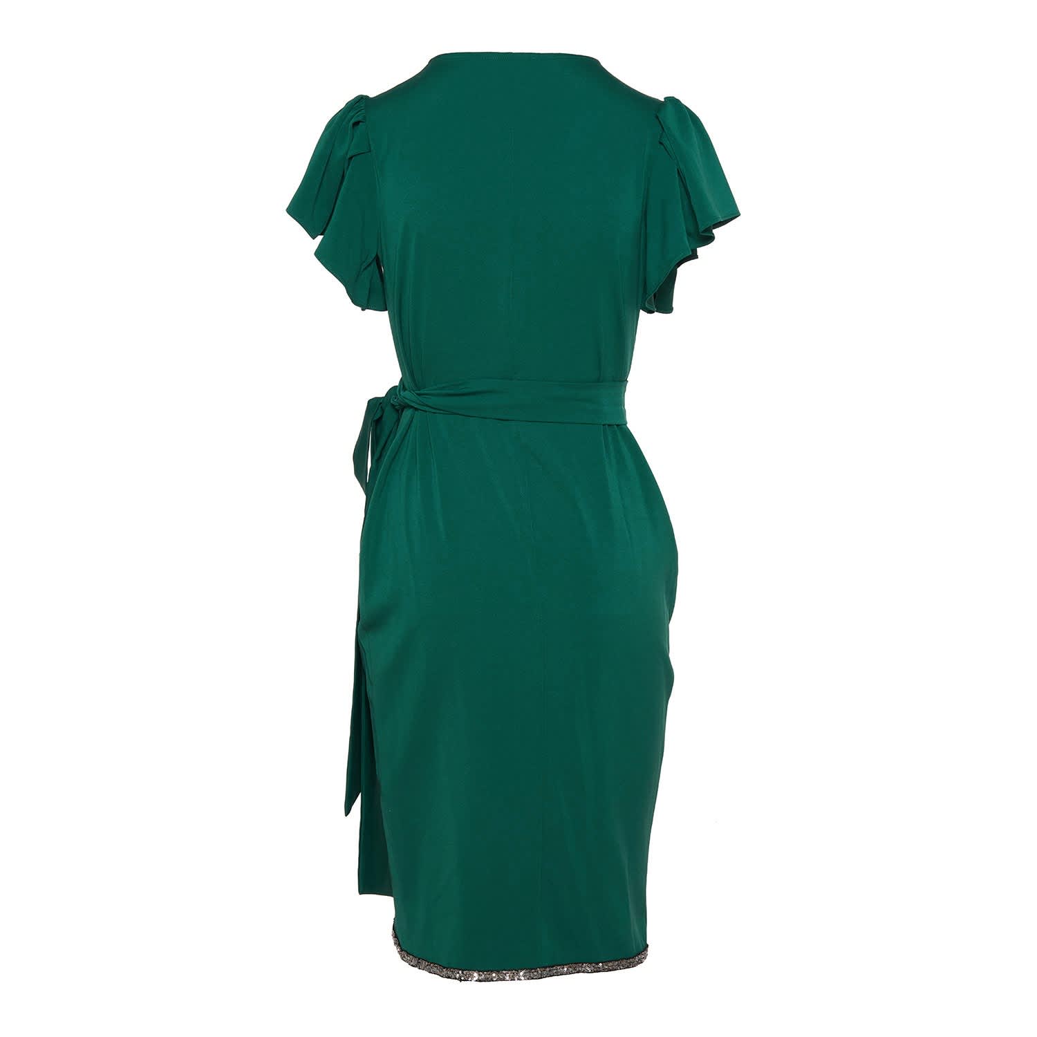 emerald green velvet bridesmaid dresses uk 1970s Wrap Tie Front Holly's Harp Maxi Dress – Shrimpton Couture