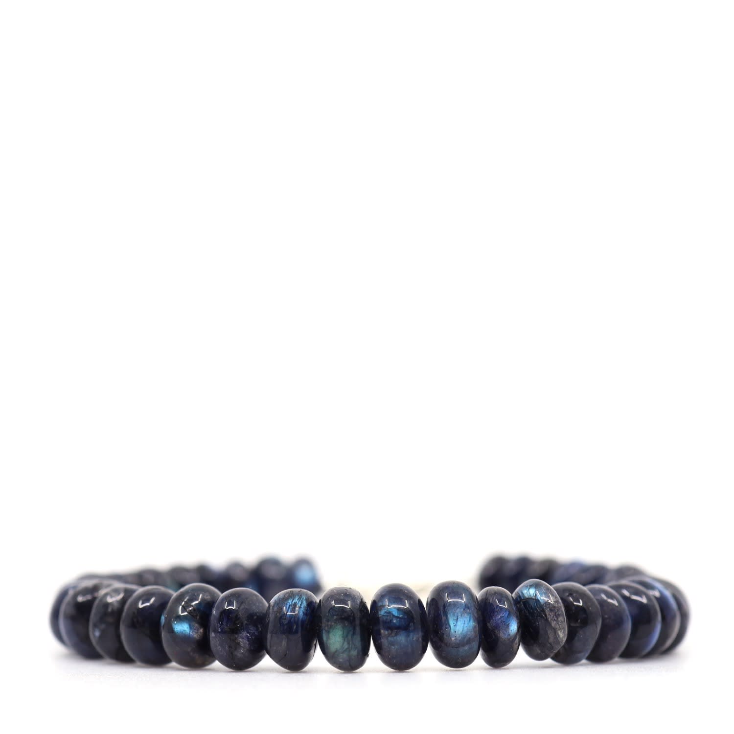 Shar Oke Men's Blue / Silver Blue Labradorite Bracelet