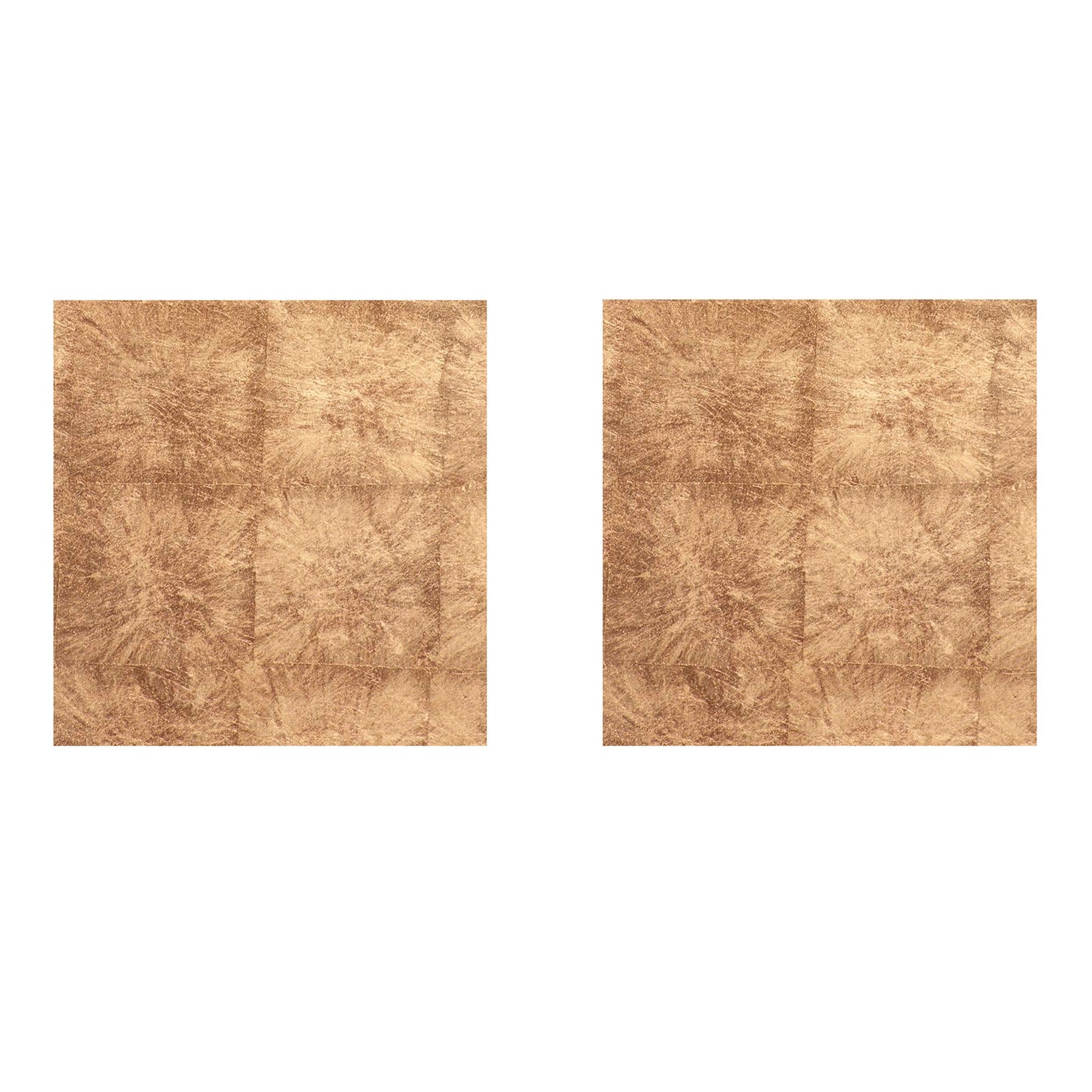 Posh Trading Company Set Of Two Silver Leaf Coasters - Gold In Brown