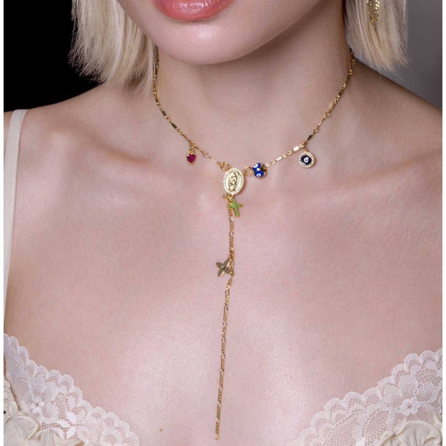 Selene Amulet Rosary Lariat | Alexie of Athens | Wolf & Badger