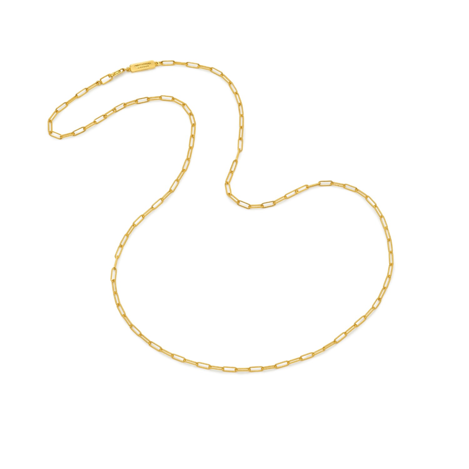 Northskull Men's Rectangular Chain Necklace In Gold