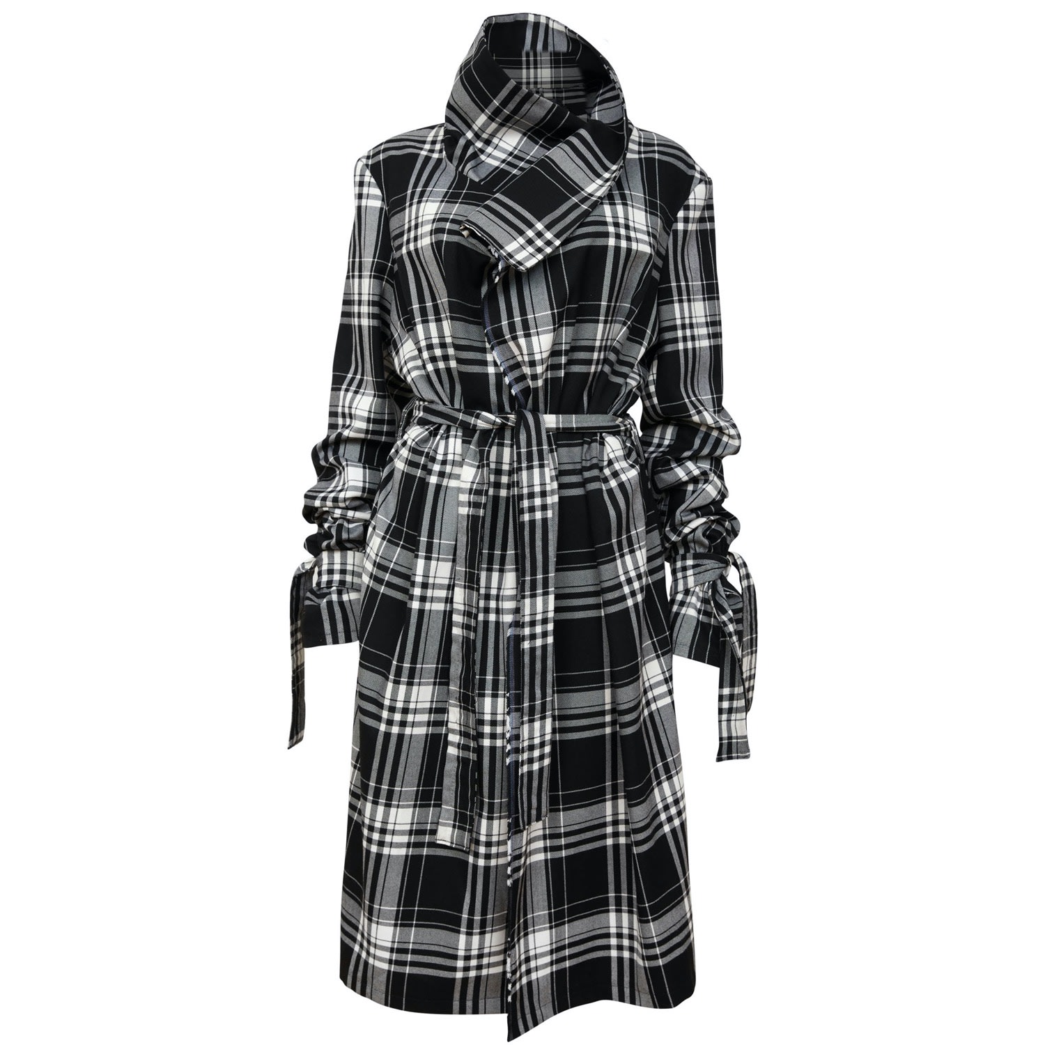 Women’s White / Black Punk Coat One Size Sarah Regensburger