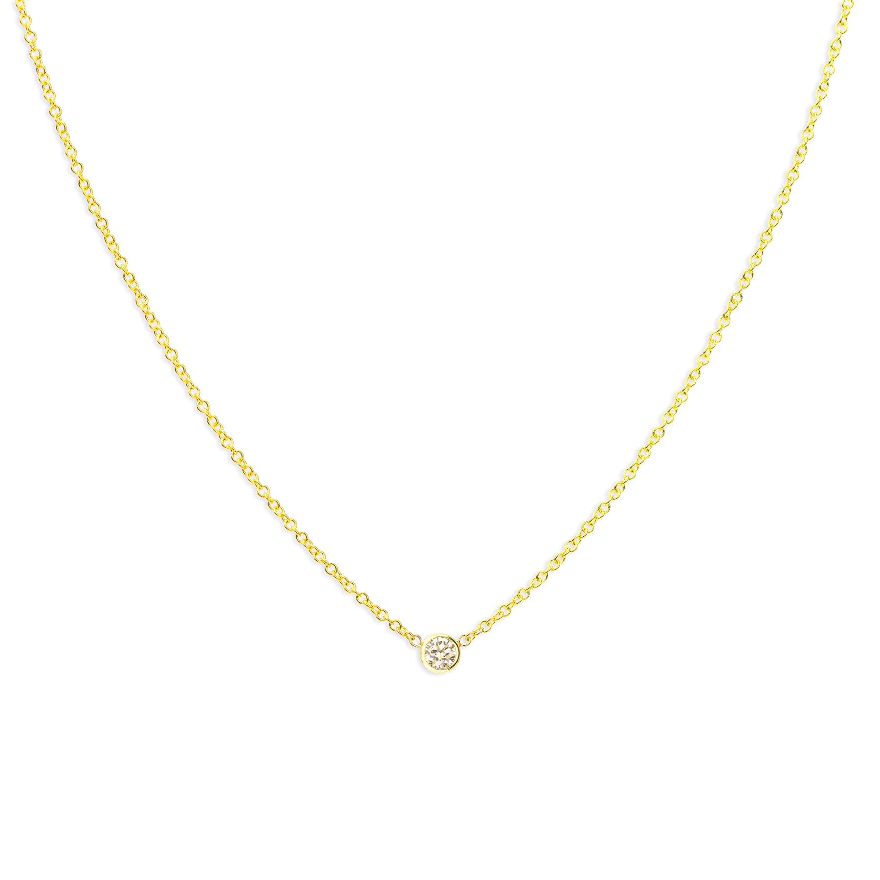 Women’s Diamond Layering Necklace - Yellow Gold - 18" Maya Brenner