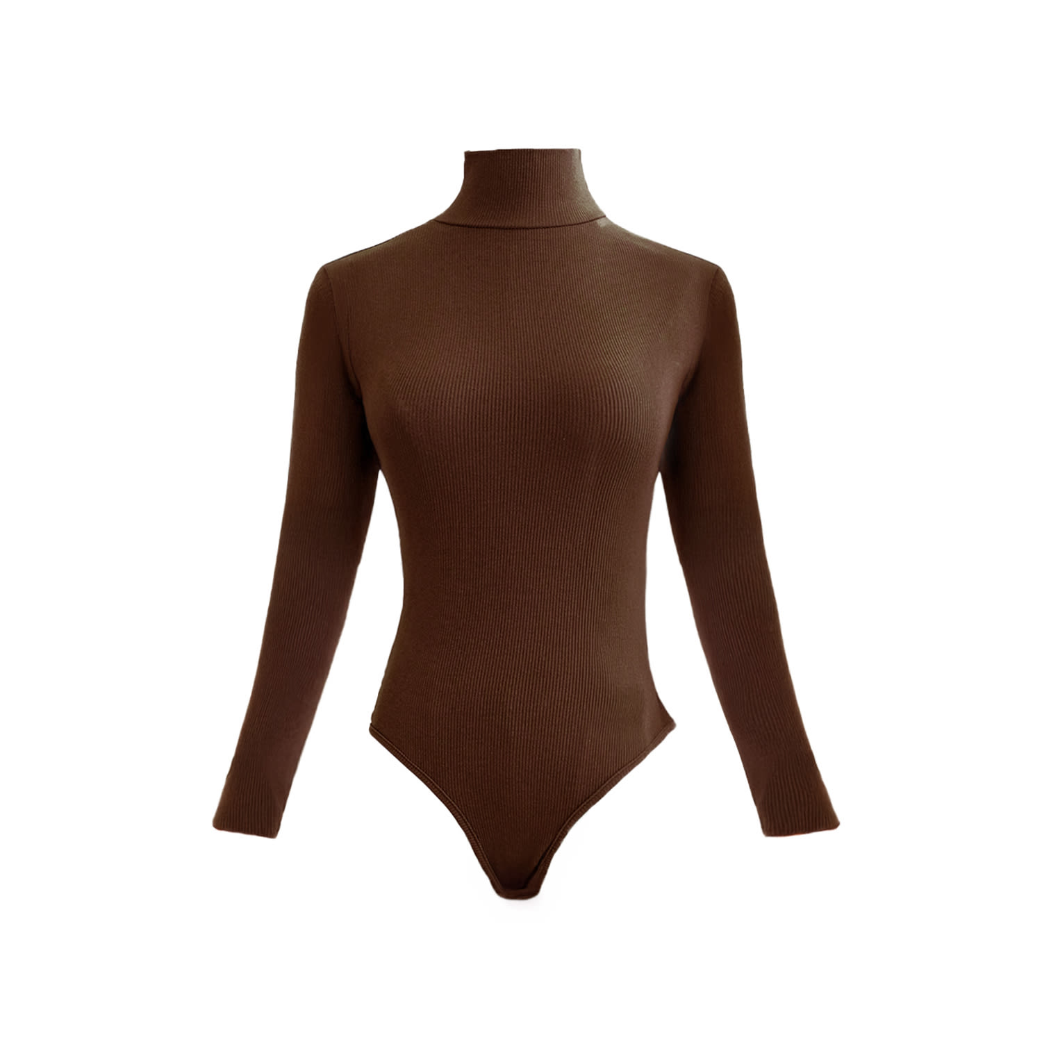 Women's Bree Brown Highneck Bodysuit | Large | Ats the Label