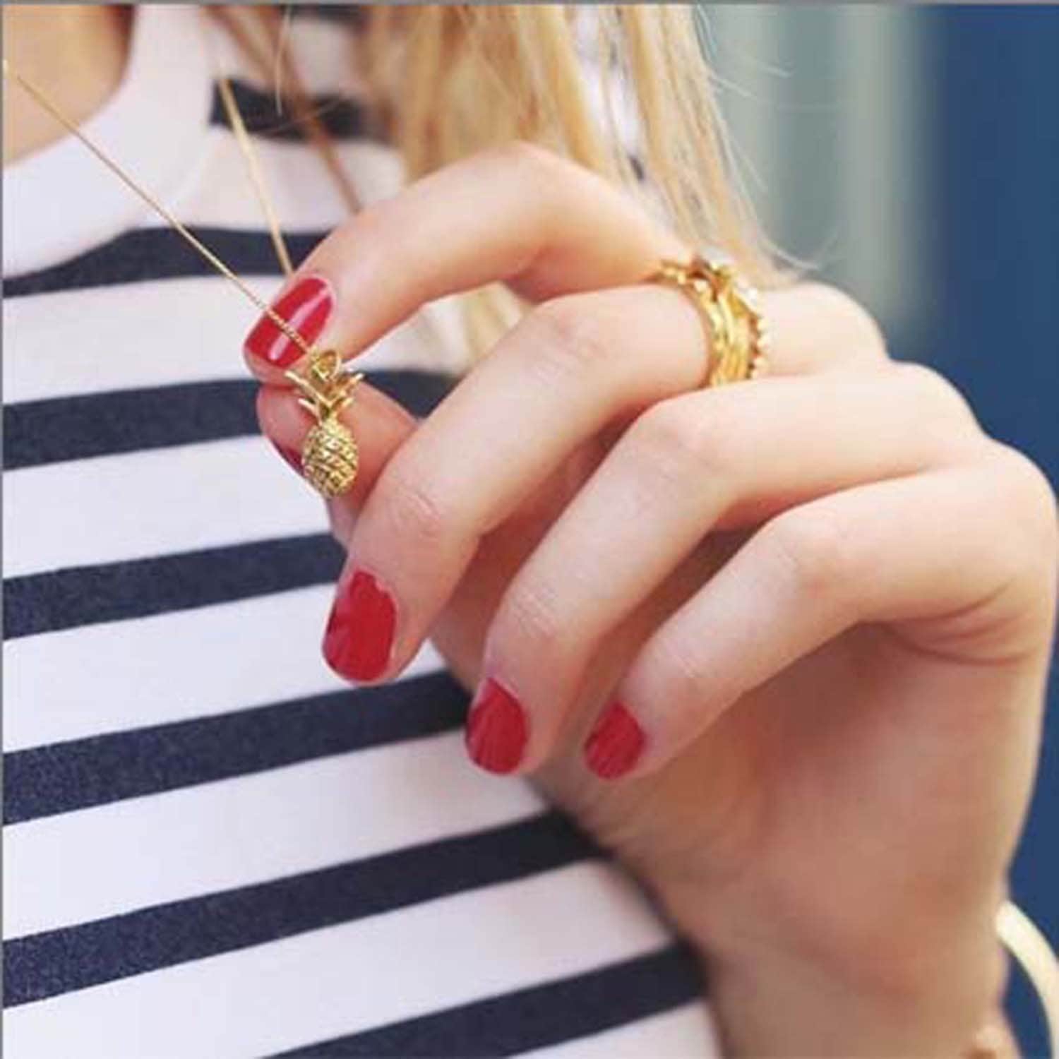 Women s Pineapple Necklace Gold Lee Renee