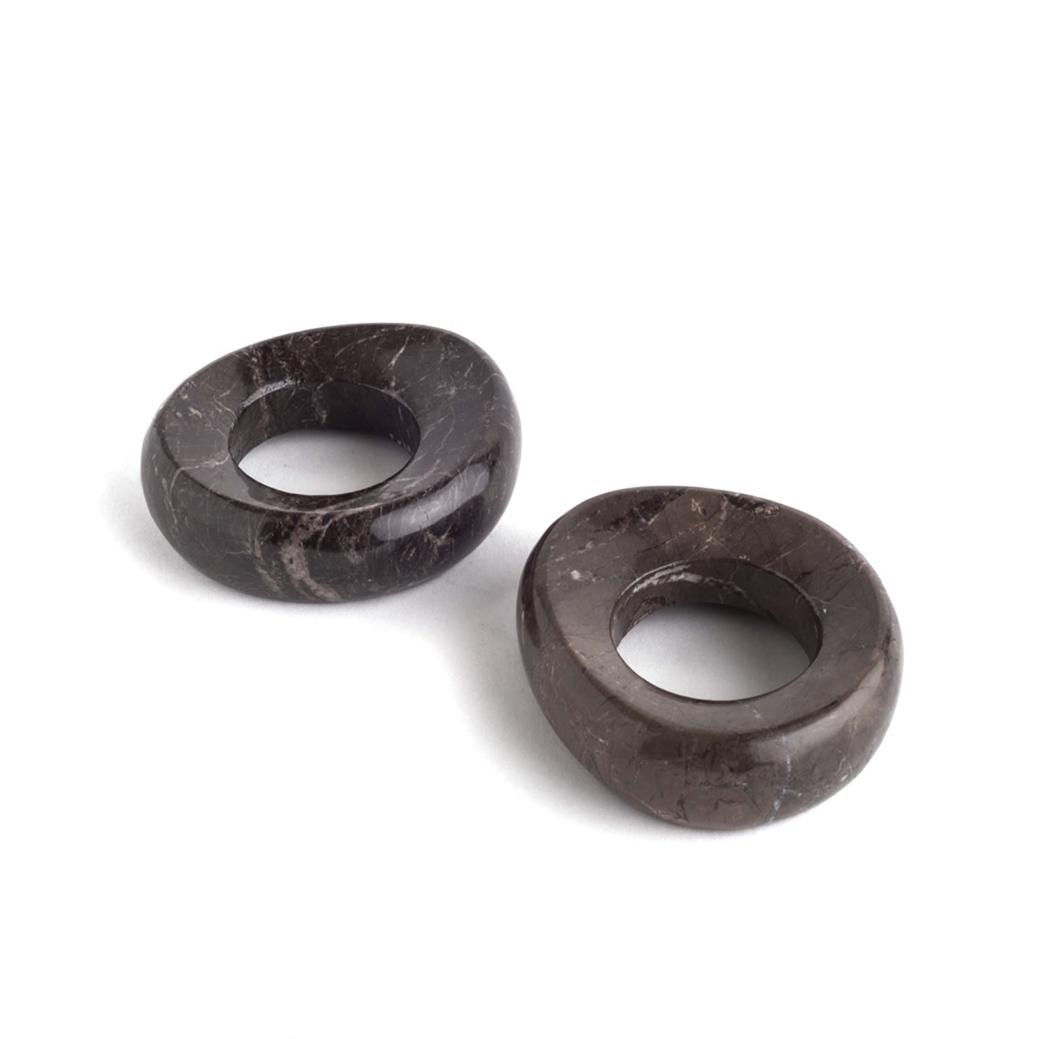 And Jacob Pair Napkin Holder - Black Marble In Black