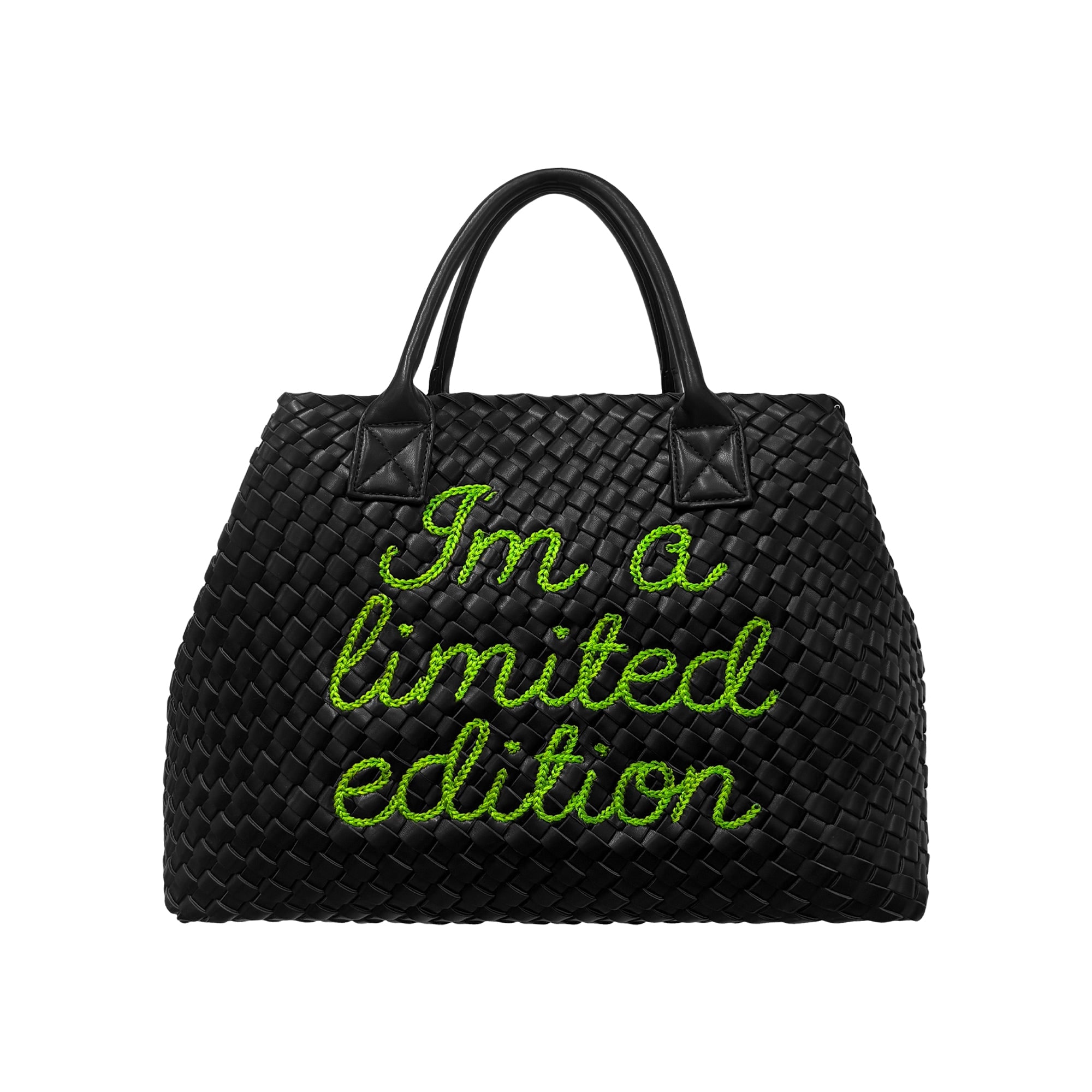 Lilly Loves Women's Black I'm A Limited Edition Green Handbag
