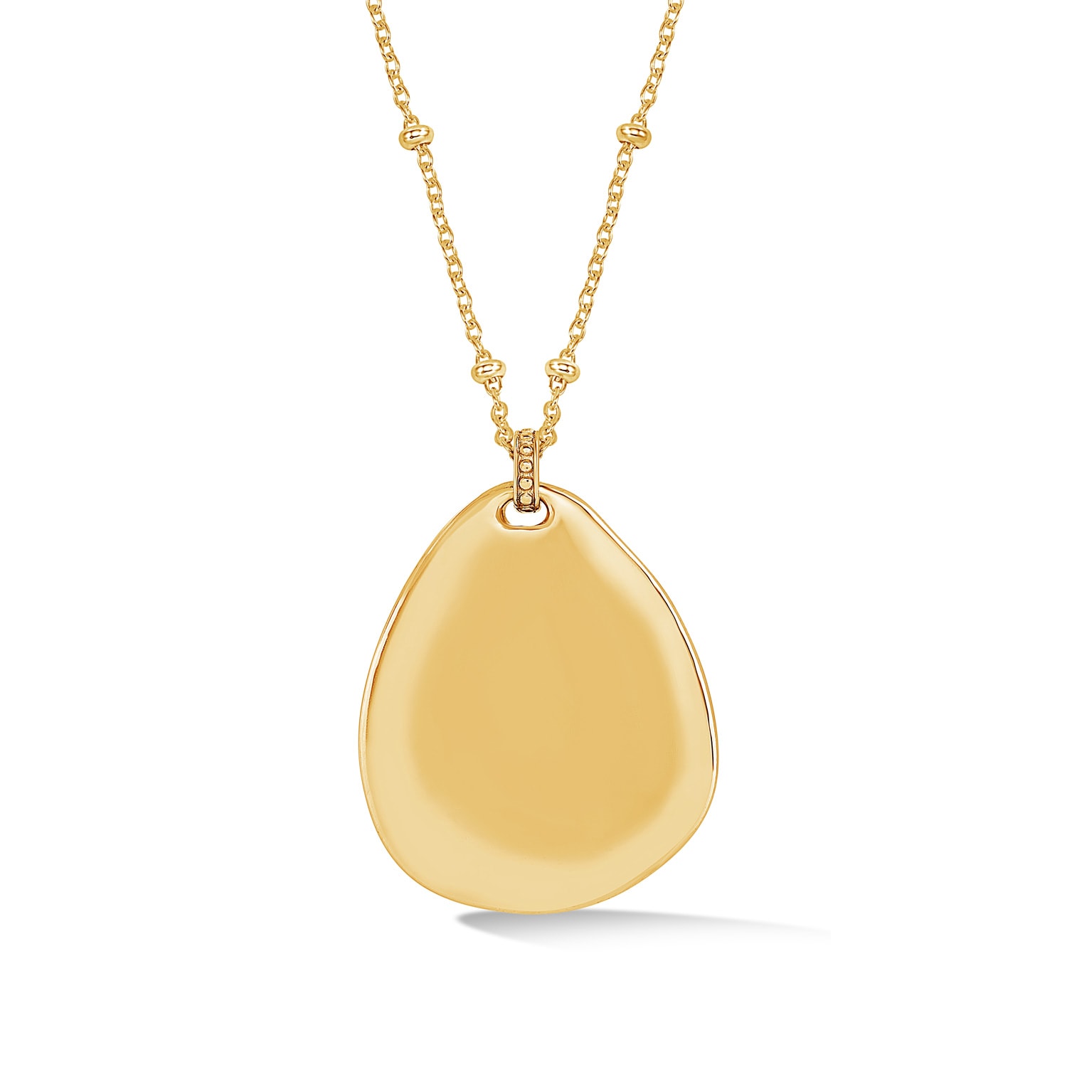 Dower & Hall Women's Large Pebble Pendant In Gold Vermeil In Gold