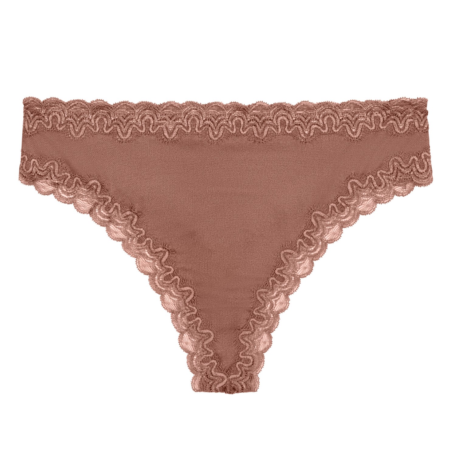 Uwila Warrior Women's Brown Soft Silk Thong Underwear - Toffee In Brown