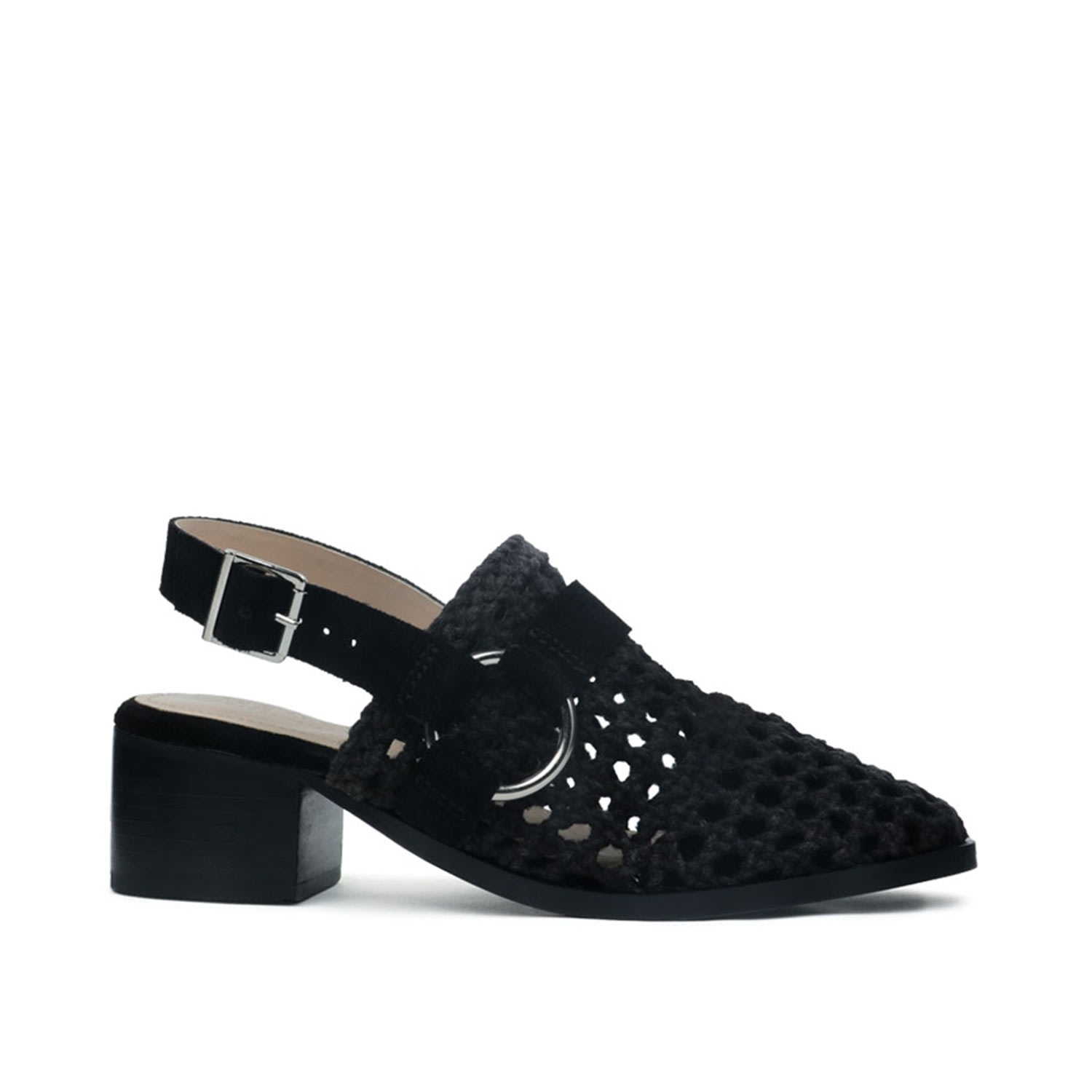 Rag & Co Women's Rosalie Black Block Heel Sandal In Black