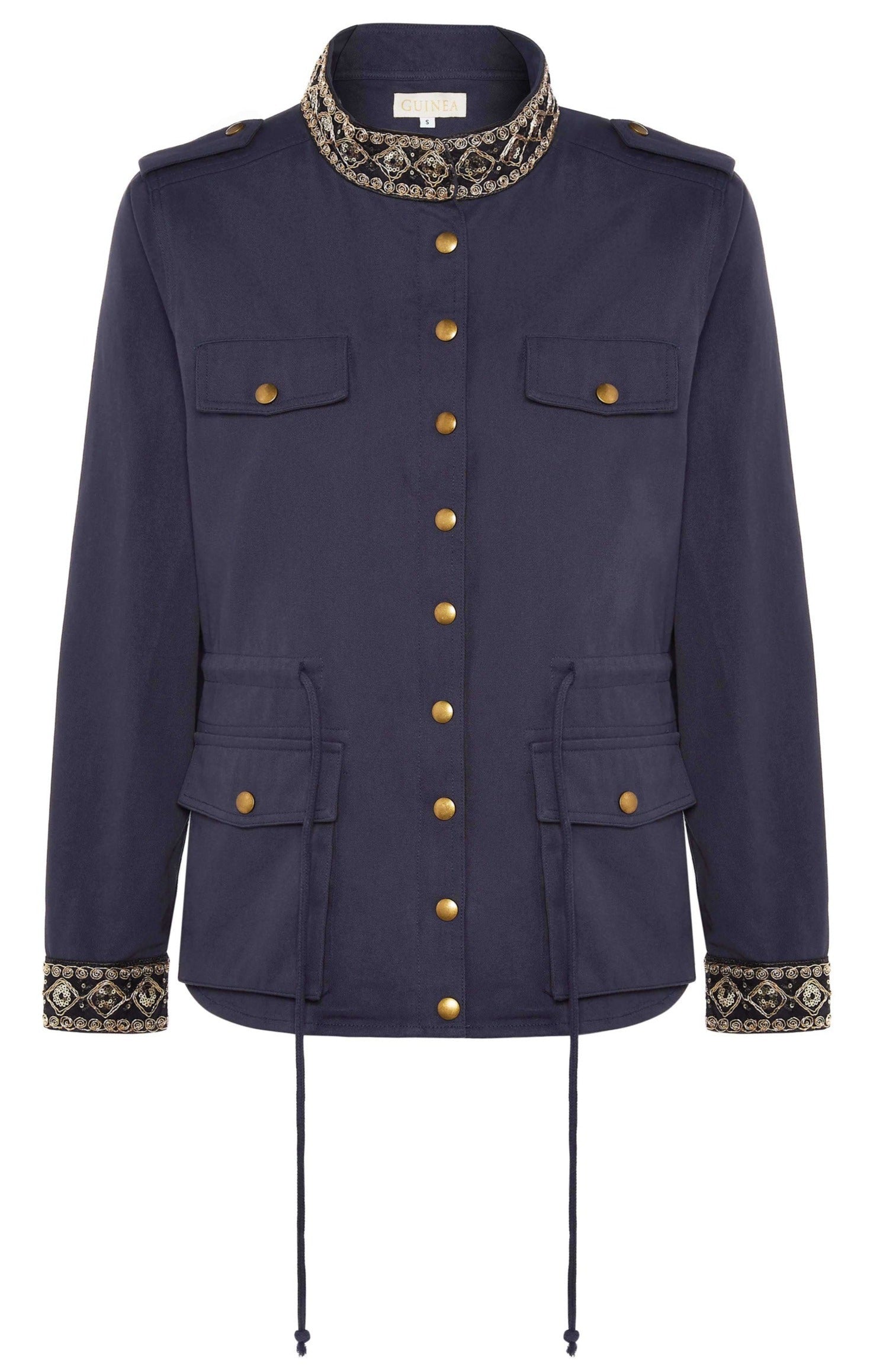 Guinea Women's Blue Combat Jacket - Navy In Blue