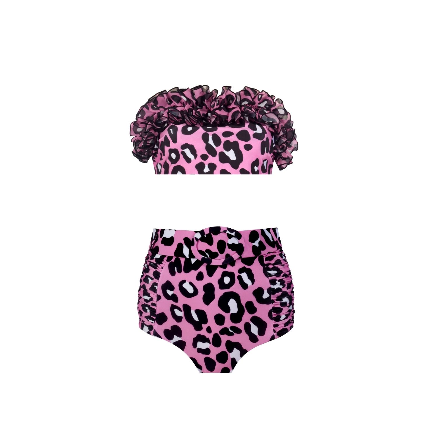 Nur Karaata Women's Pink / Purple Clara Pink Leo Bikini Set In Pink/purple