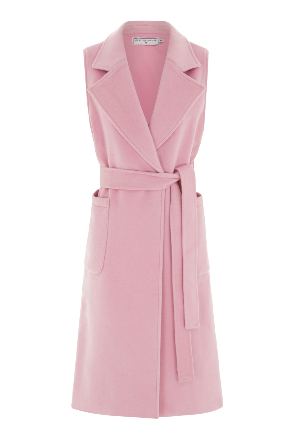 Hortons England Women's Pink / Purple The Knightsbridge Sleeveless Double Breasted Coat Pink In Pink/purple