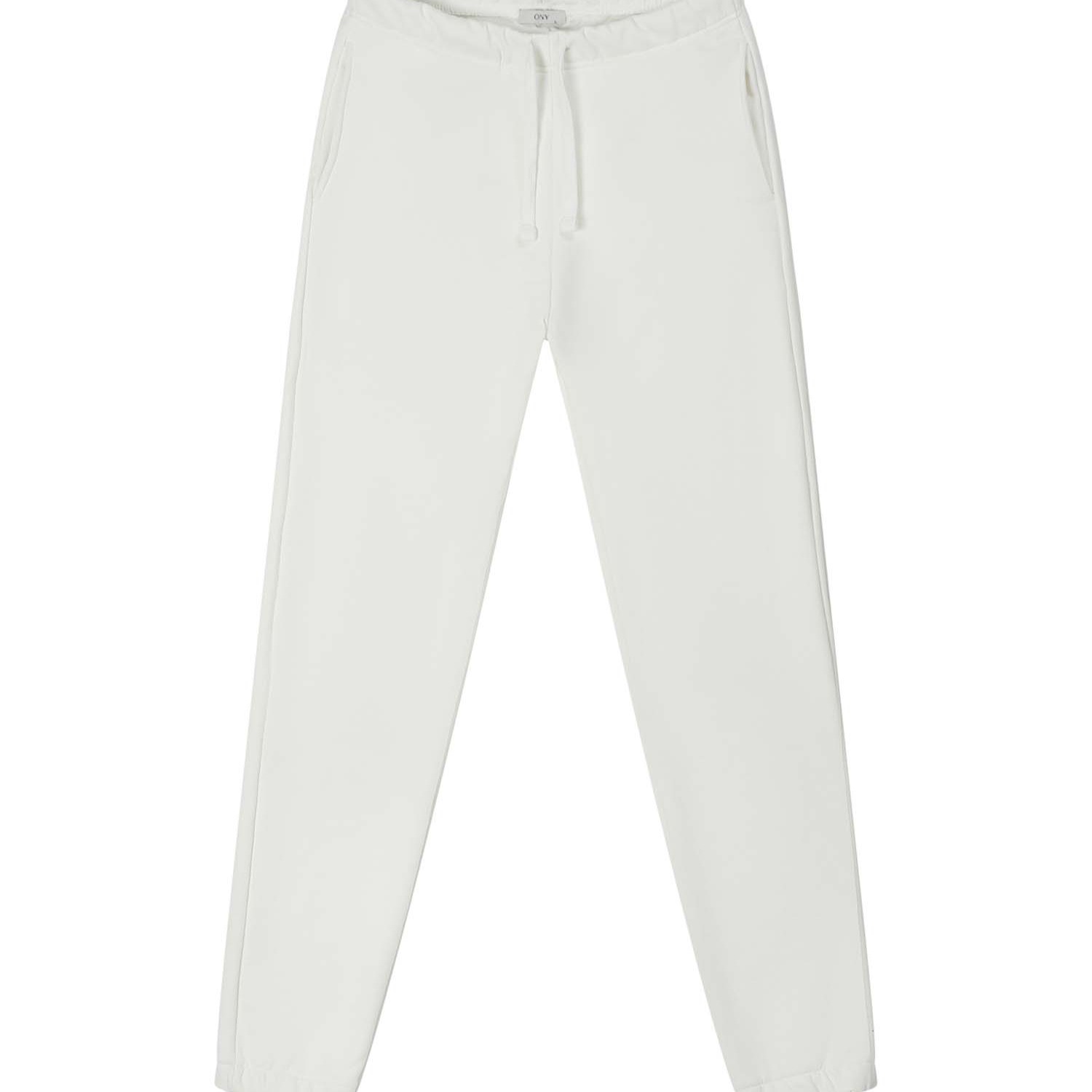 Ony Men's Off-white Cuffed Sweatpants In White