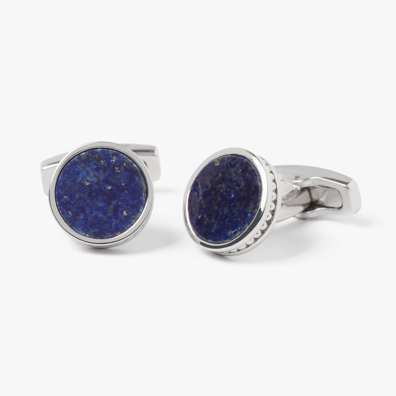 Men's Blue / Silver Edward Lapis Lazuli Cufflink | Simon Carter