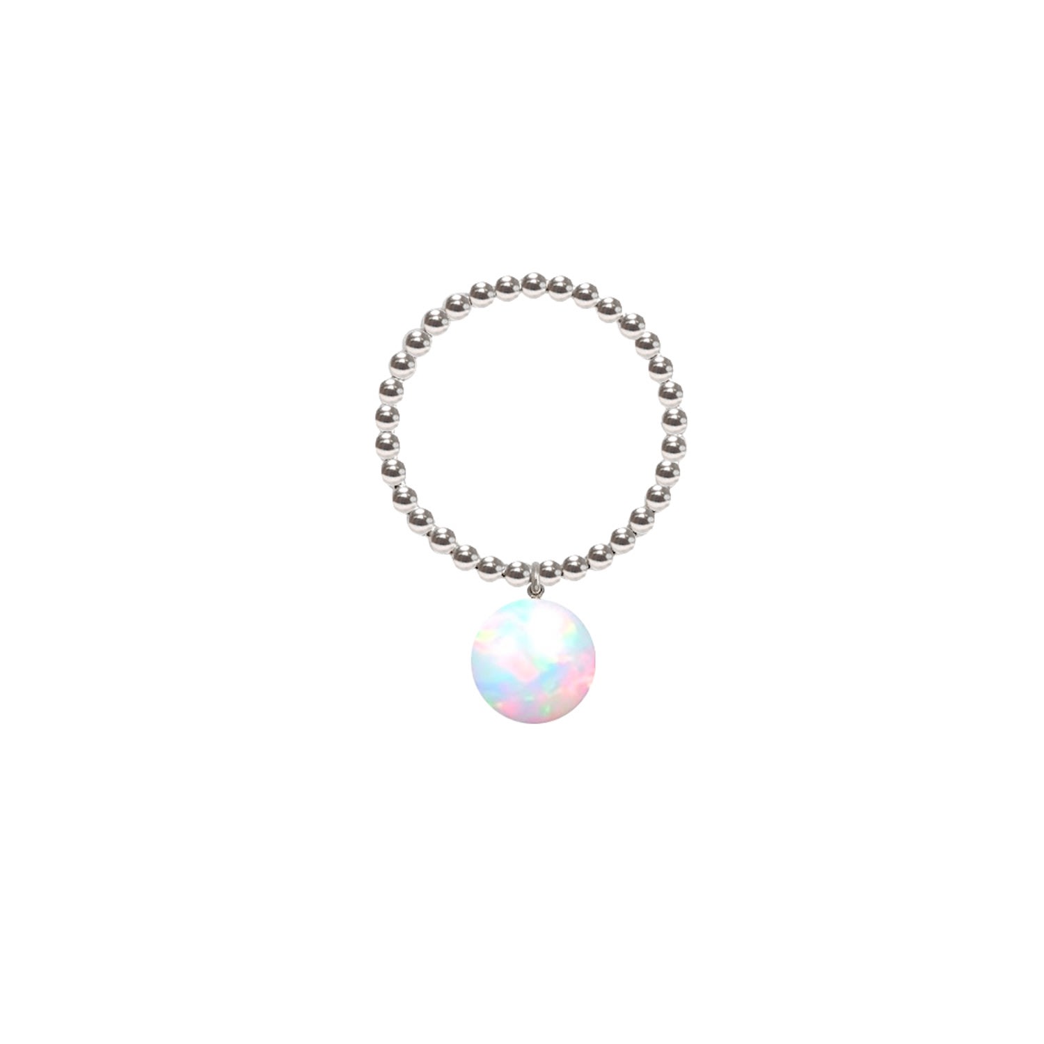 Women’s Silver / White Silver Orb Ring Opal Ora Pearls