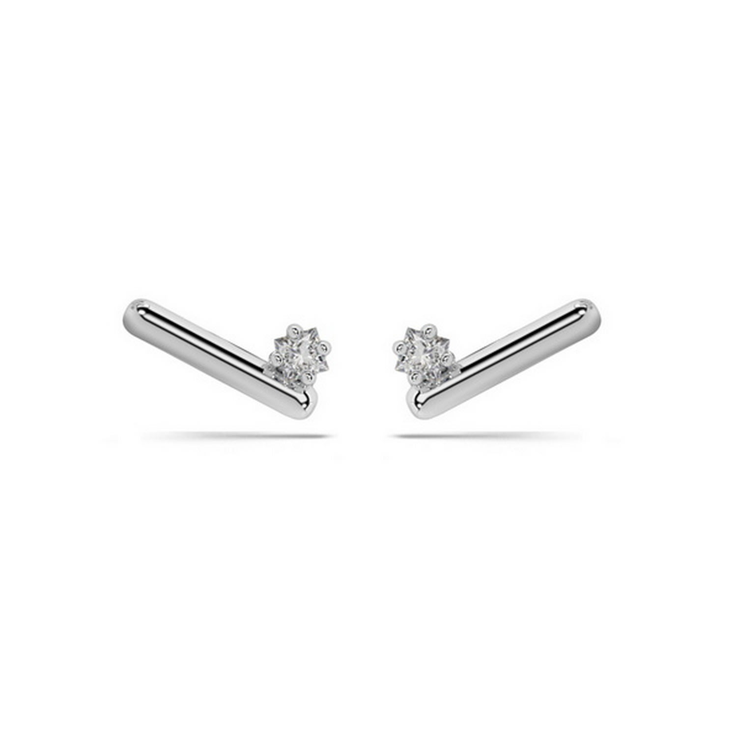 Women’s Silver Diamond Bar Stud Oni Fine Jewelry