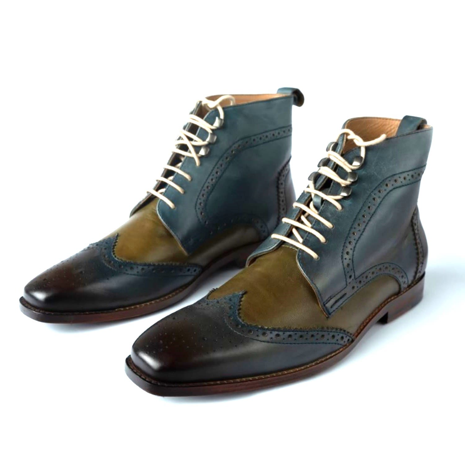 Zasta Studio Men's Green Sand Boots In Green