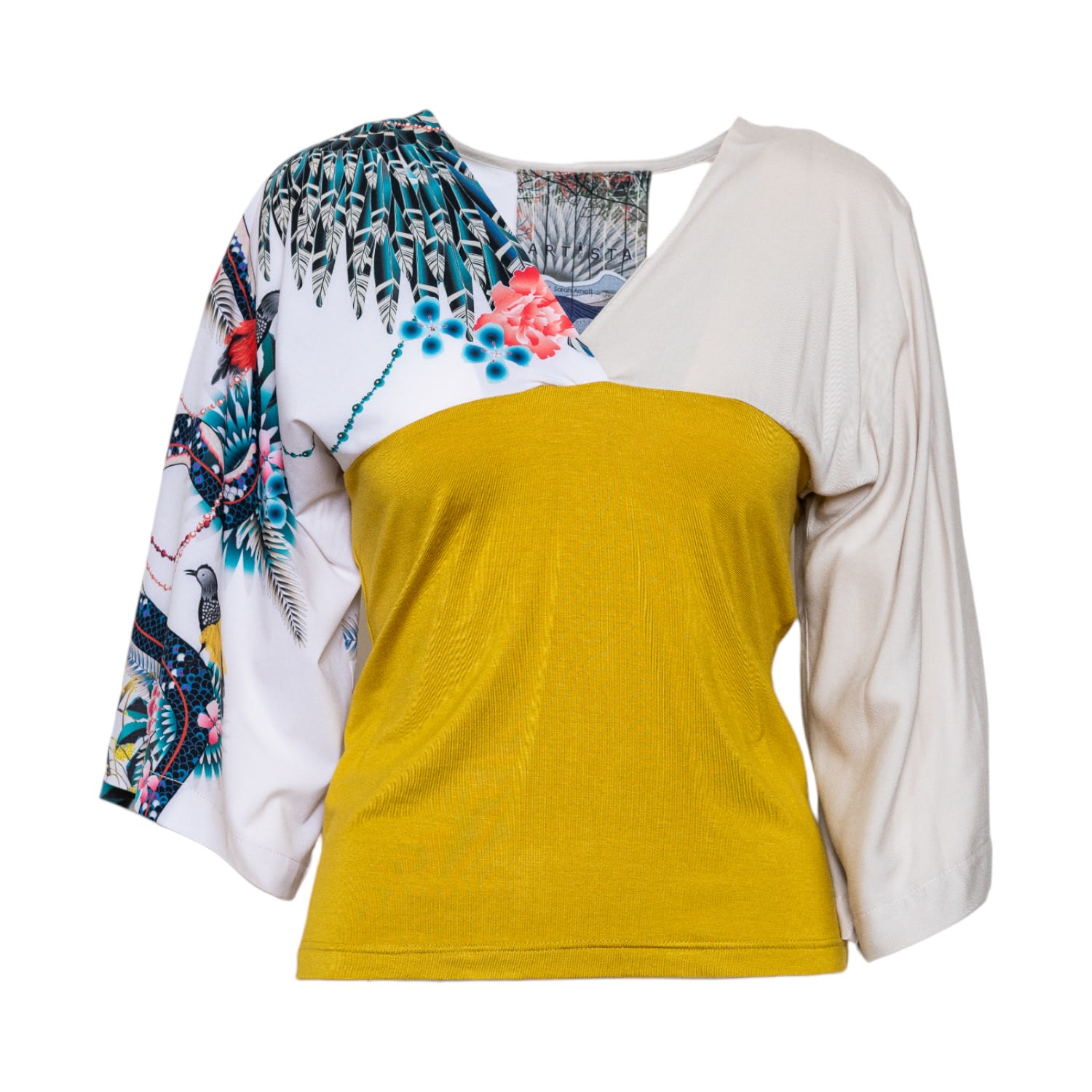 Artista Women's Natalie Oriental Printed Kimono Style Top