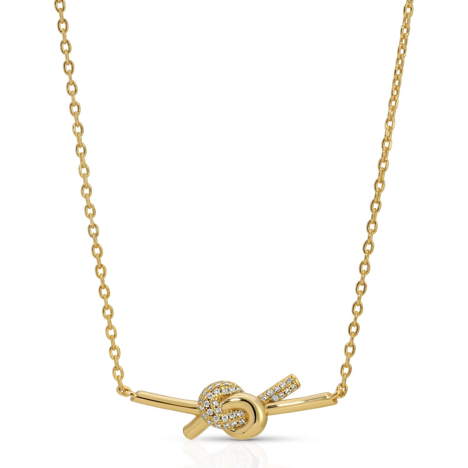 Native Gem Women's Gold Love Knot Necklace