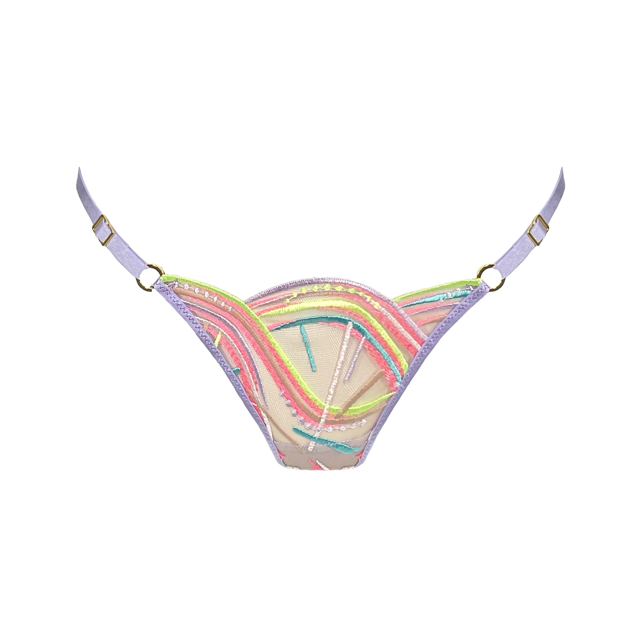 Somewhere Never Women's Purple Miami Nice Low Rise String
