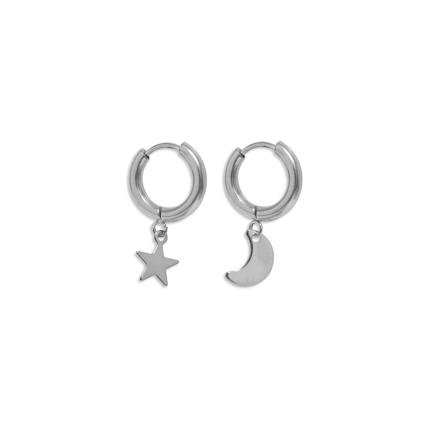 Women’s Silver Astral Hoops A Weathered Penny