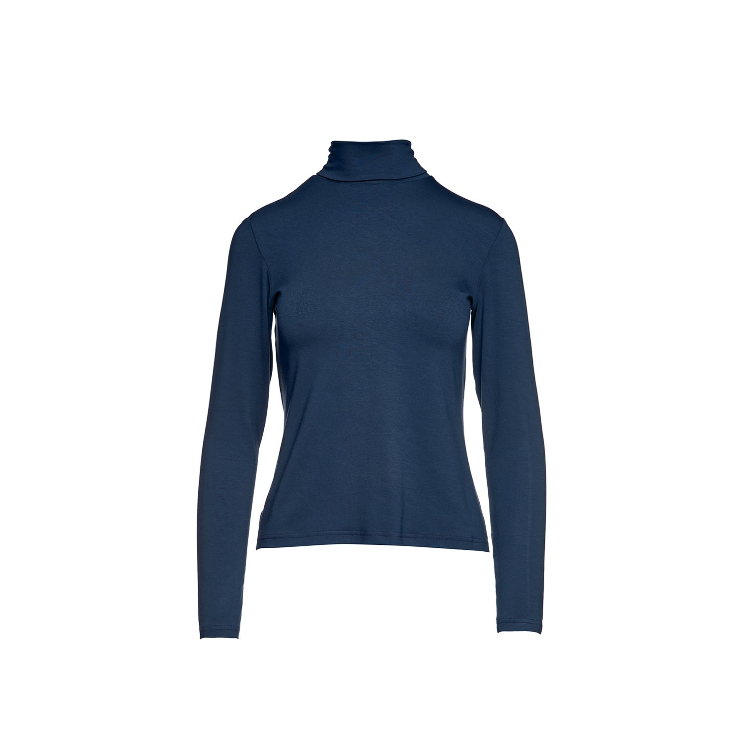 Women’s Blue Navy Long Sleeve Polo Neck Jumper Small Conquista