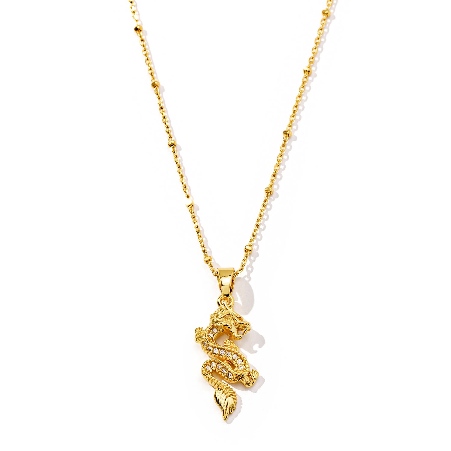 Women’s Gold Dragon Pendant Necklace The Essential Jewels