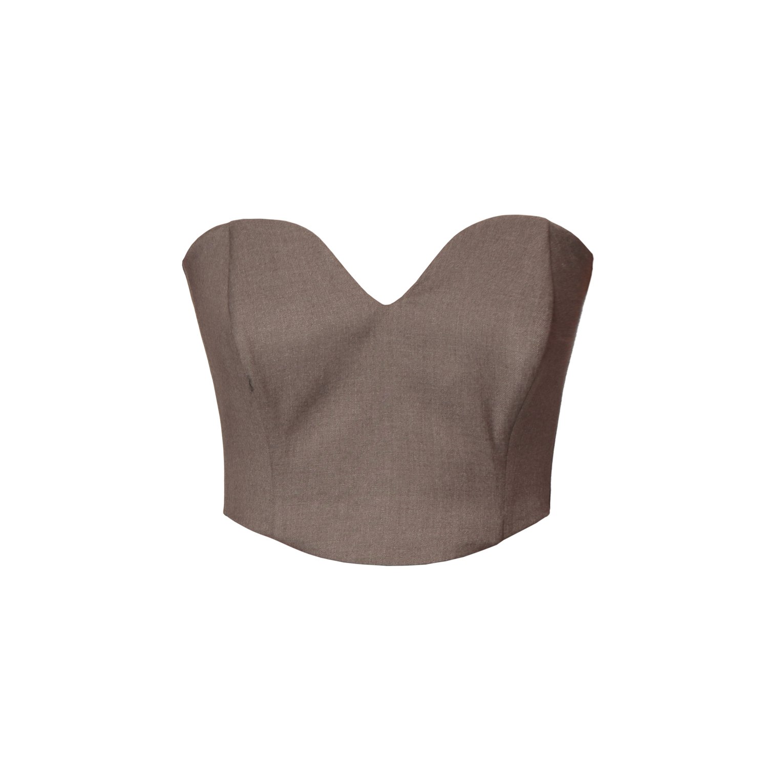 Aggi By Halewski Women's Lara Brown Melange  Crop Corset In Brown