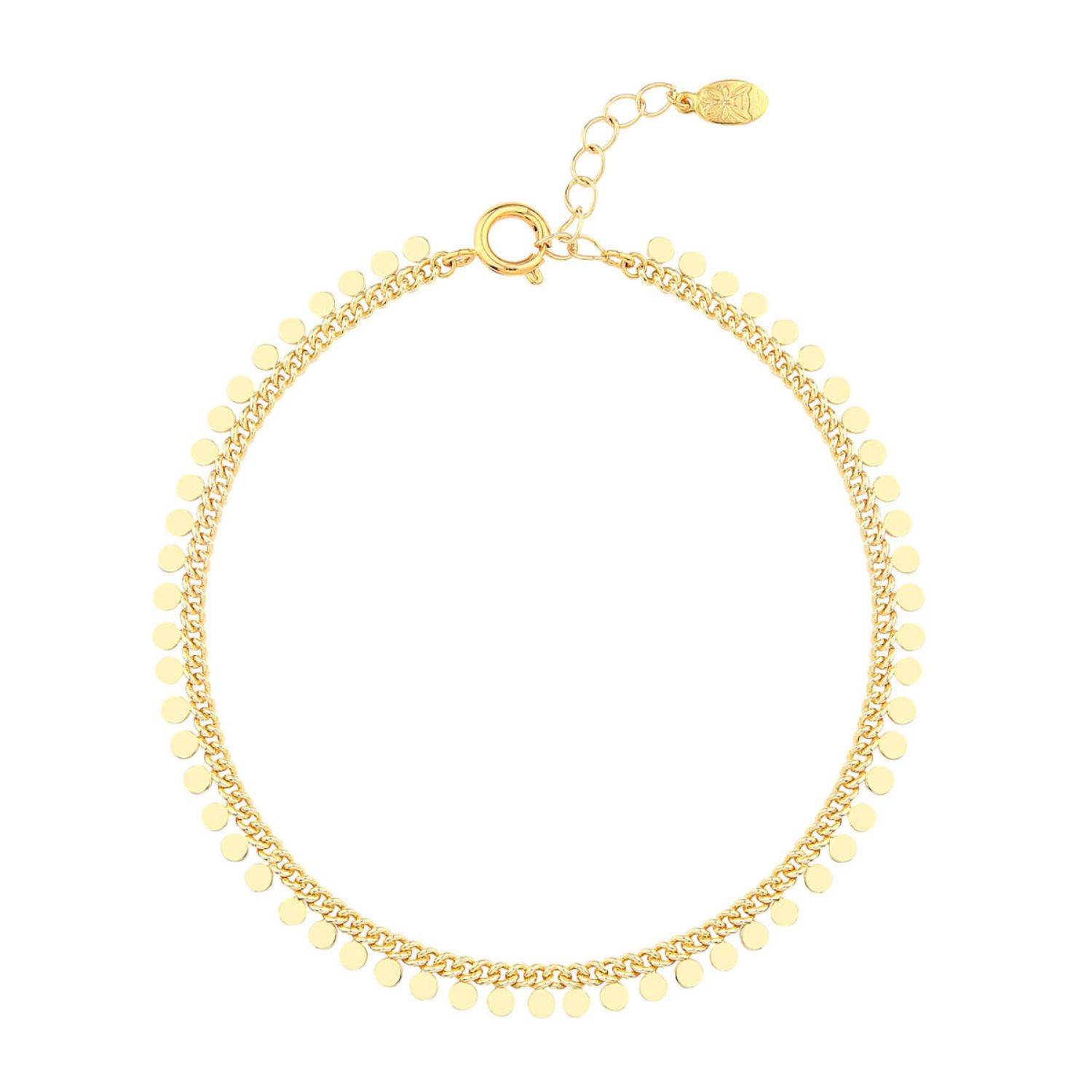Atelier Petites Pierres Women's Gold / Rose Gold / Silver Dots - Minimalistic Coin Anklet