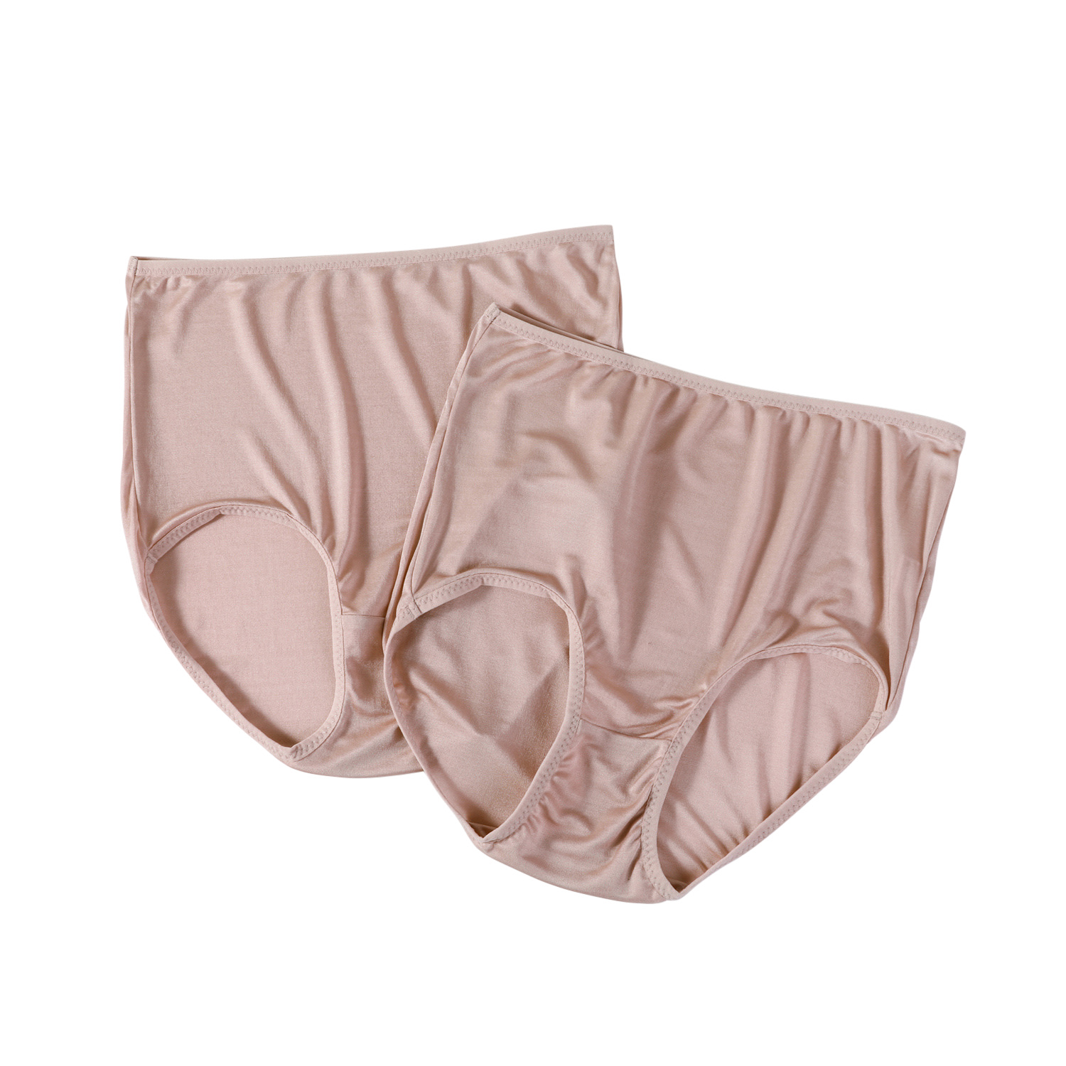 Women's Pink Set Of Two Knitted Silk Mid Rise French Cut Pantie Shimmer Collection In Sparkling Rose | Medium | Soft Strokes Silk
