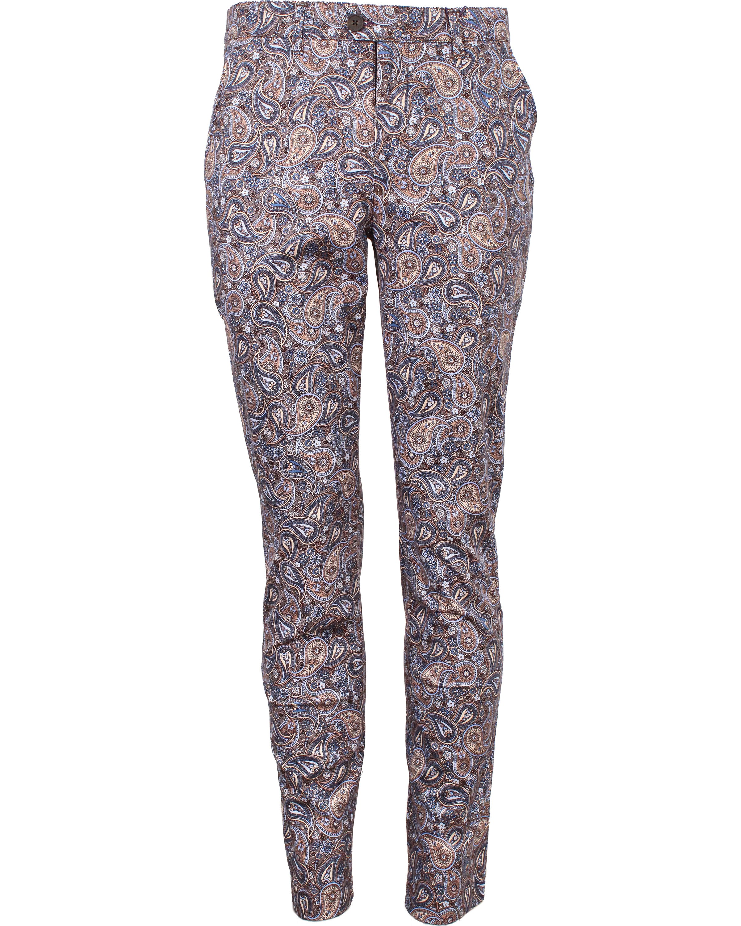 Shop Lords Of Harlech Men's Grey / Blue Jack Lux Trippy Paisley Pant - Grey In Grey/blue