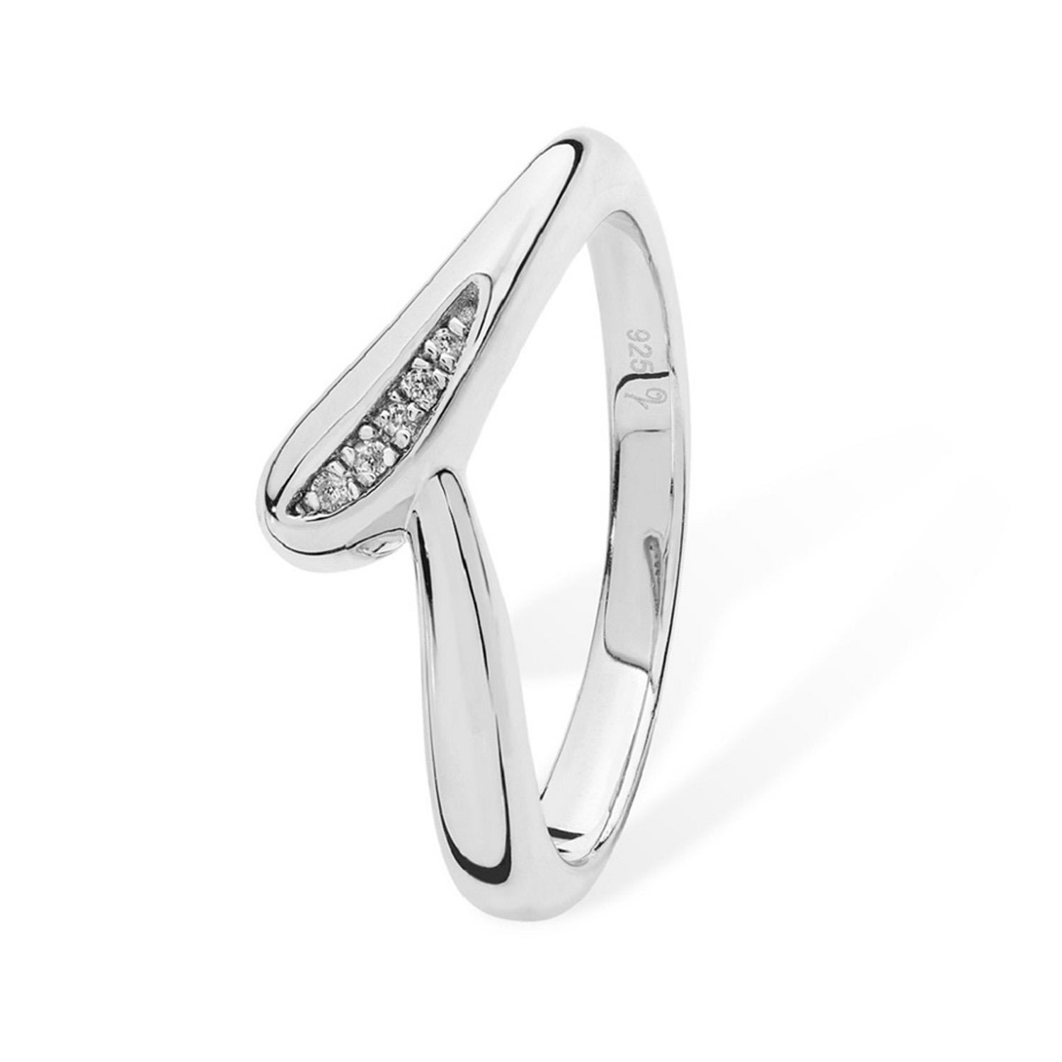 Lucy Quartermaine Women's Solid Sterling Silver Skinny Drip Ring In Metallic