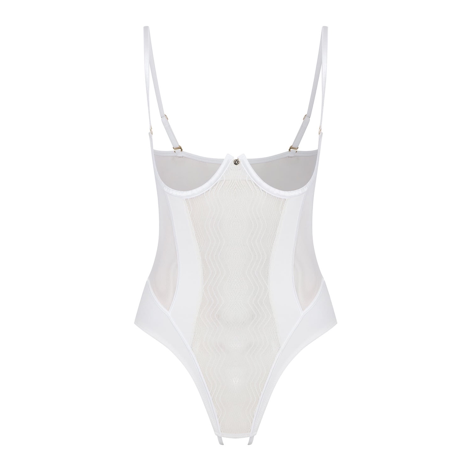 House Of Silk Women's Amelia Ouvert Corset White With A Removable Panty In White