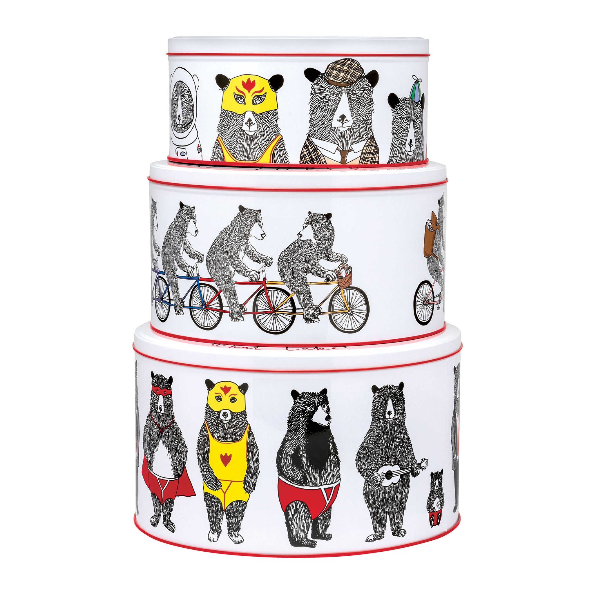 Bear Cake Tins Set Of Three Jimbobart