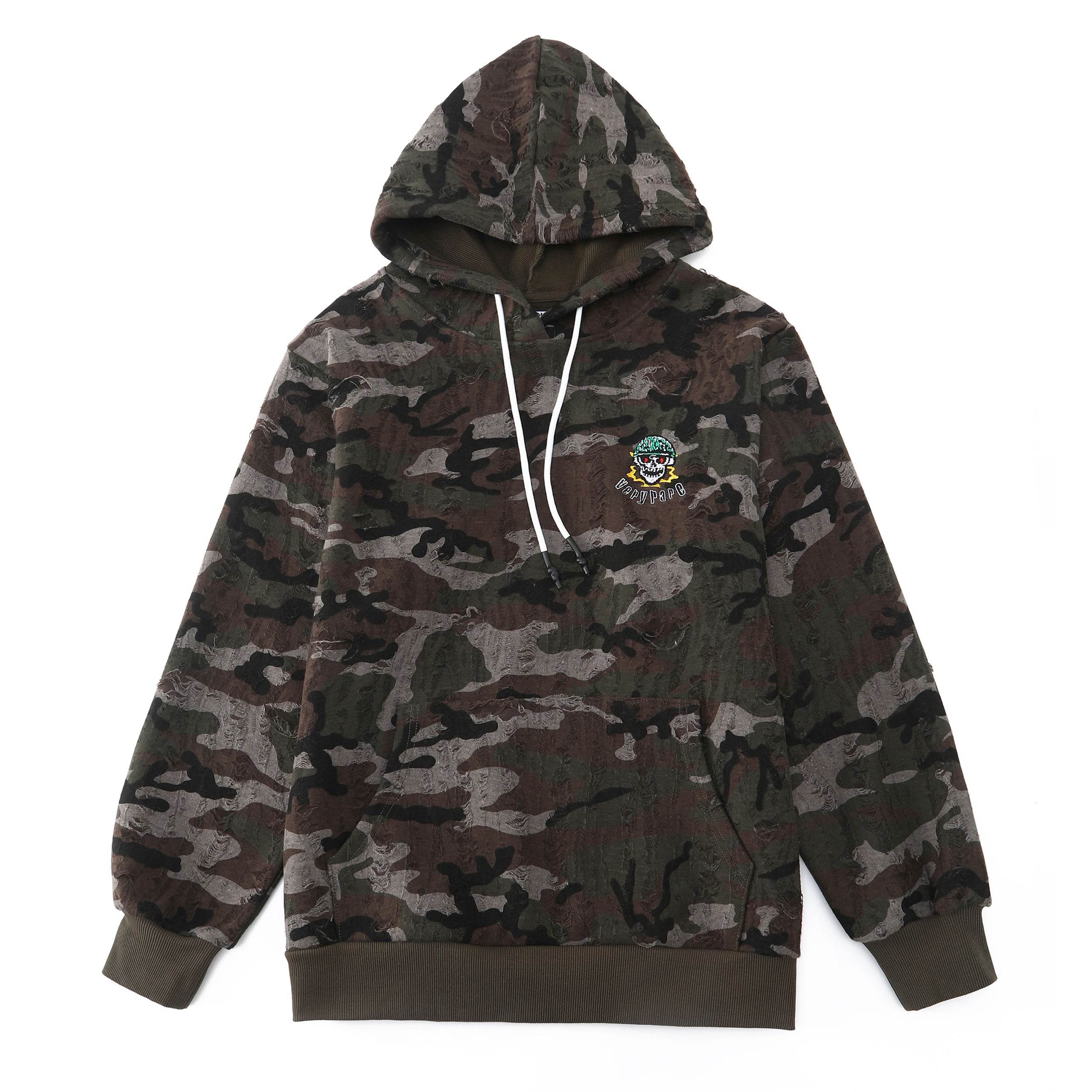 Veryrare Men's Green Skeleton Soldier Camo Hoodie In Multi