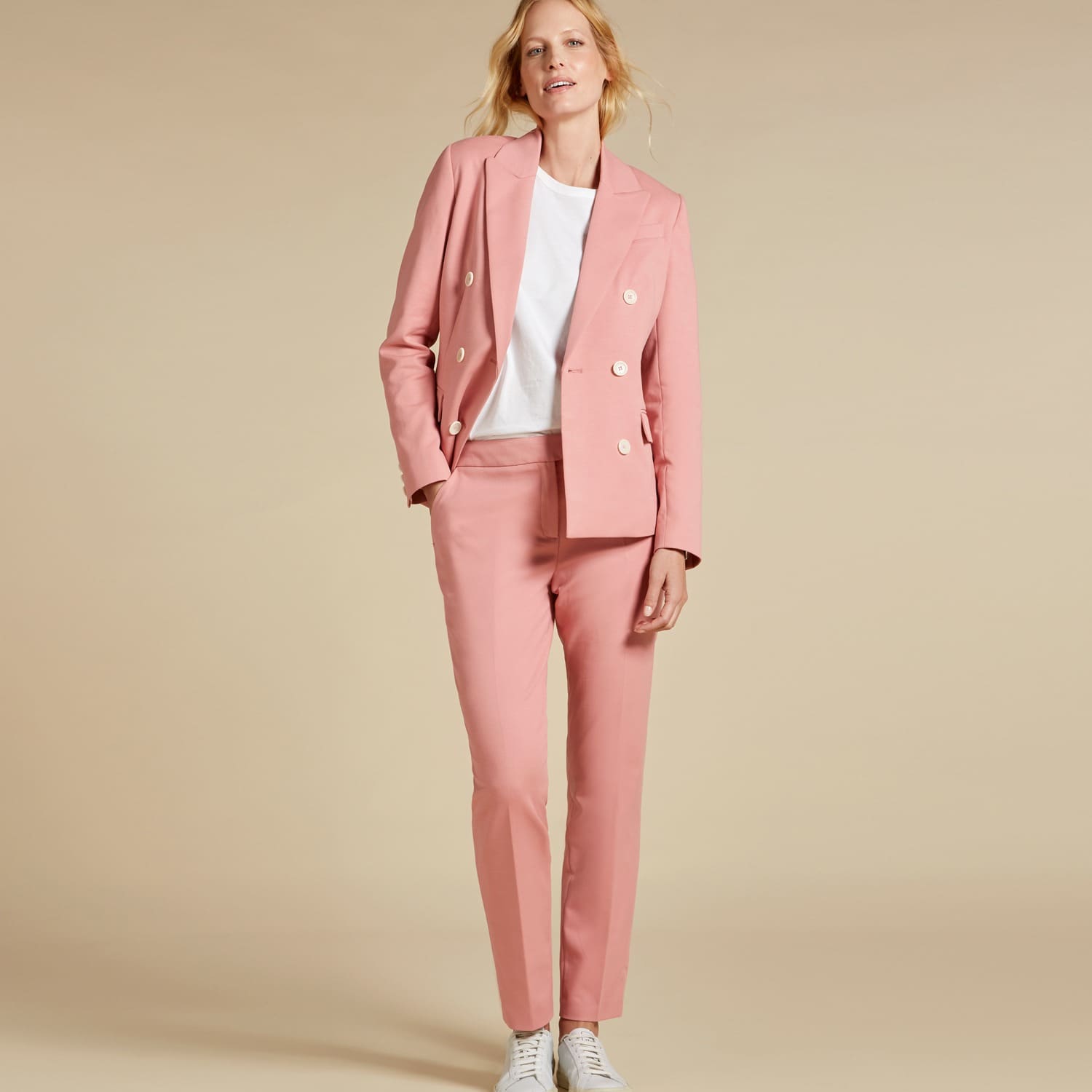 blush cigarette trousers