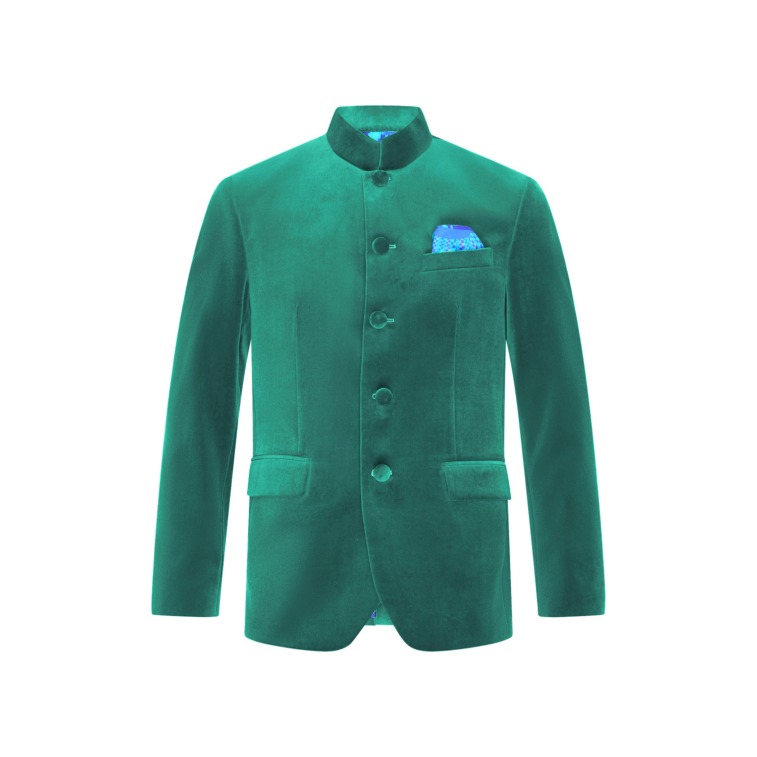Beatrice Von Tresckow Green Sage Mughal Mens Velvet Jacket