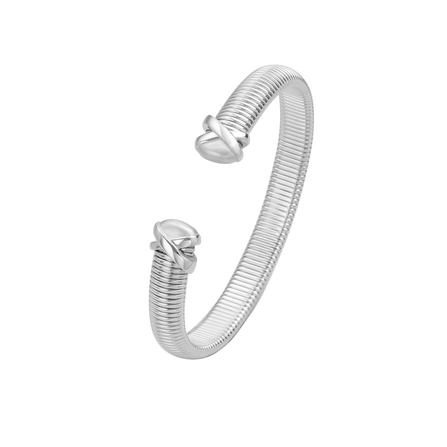 Me30 Women's Minimalism Boa Snake Chain Bangle - Silver In Silver