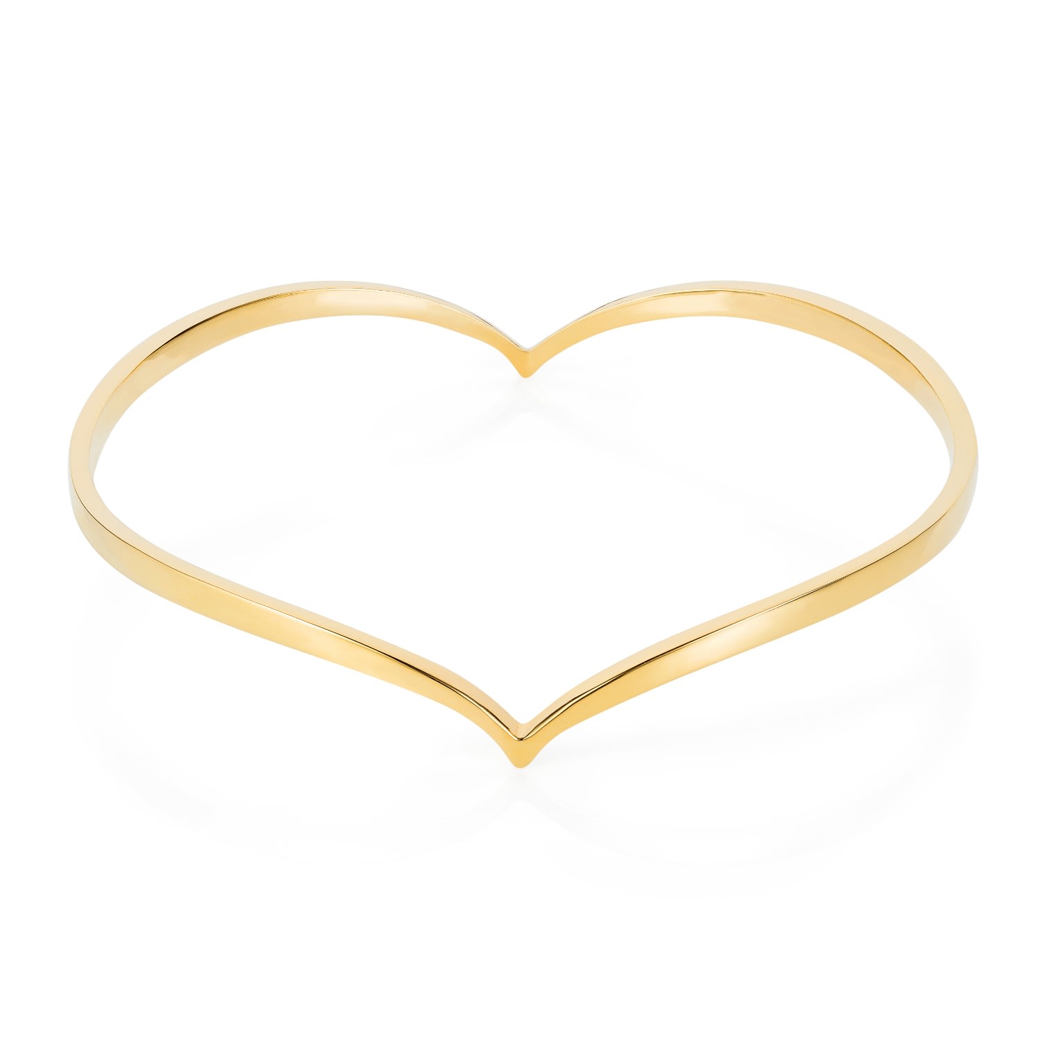 Women’s Heart Bangle - Gold Lee Renee