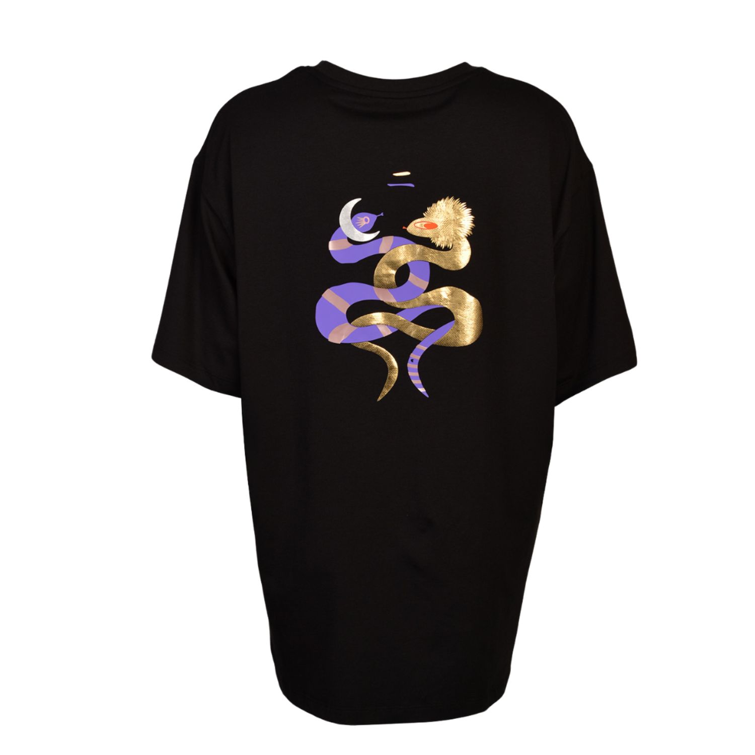 Joy-es Men's Luna And Soleil Black Unisex Tshirt In Black