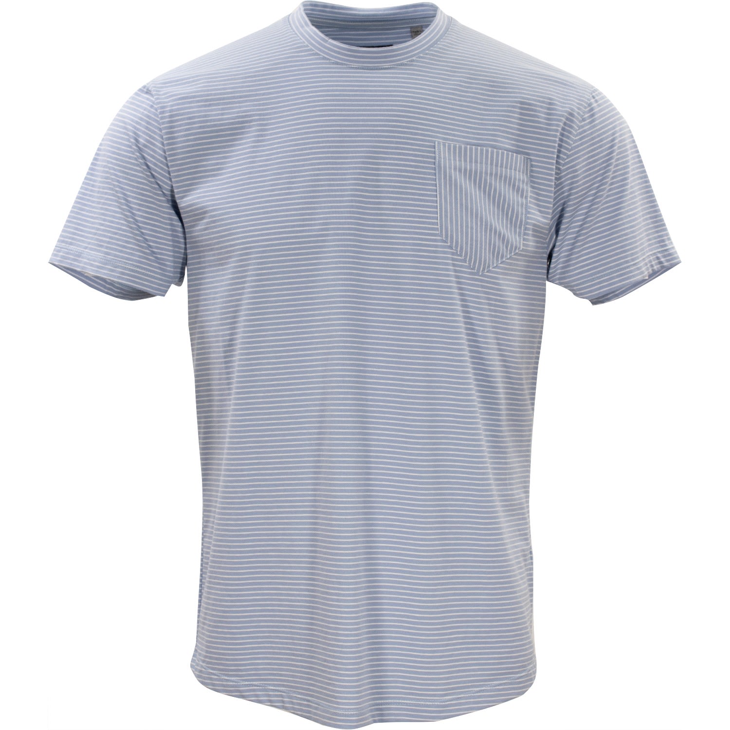 Men’s Blue Tate Crew Sky & White Stripe Large Lords of Harlech