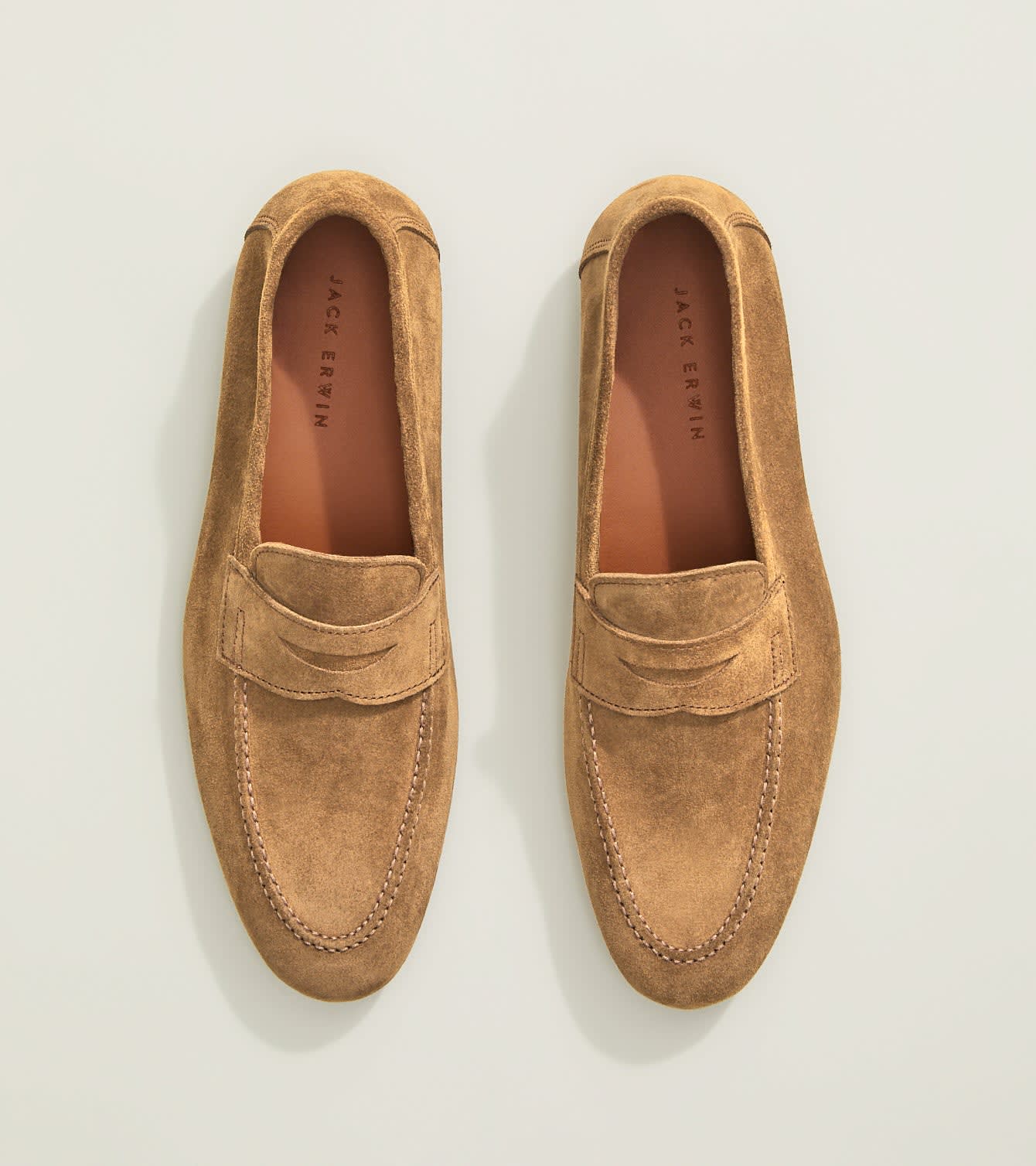 Jack Erwin Size 11.5 (10.5UK) Edward Penny Loafer - Cherry Pebble Grain | Jack Erwin  main image 3