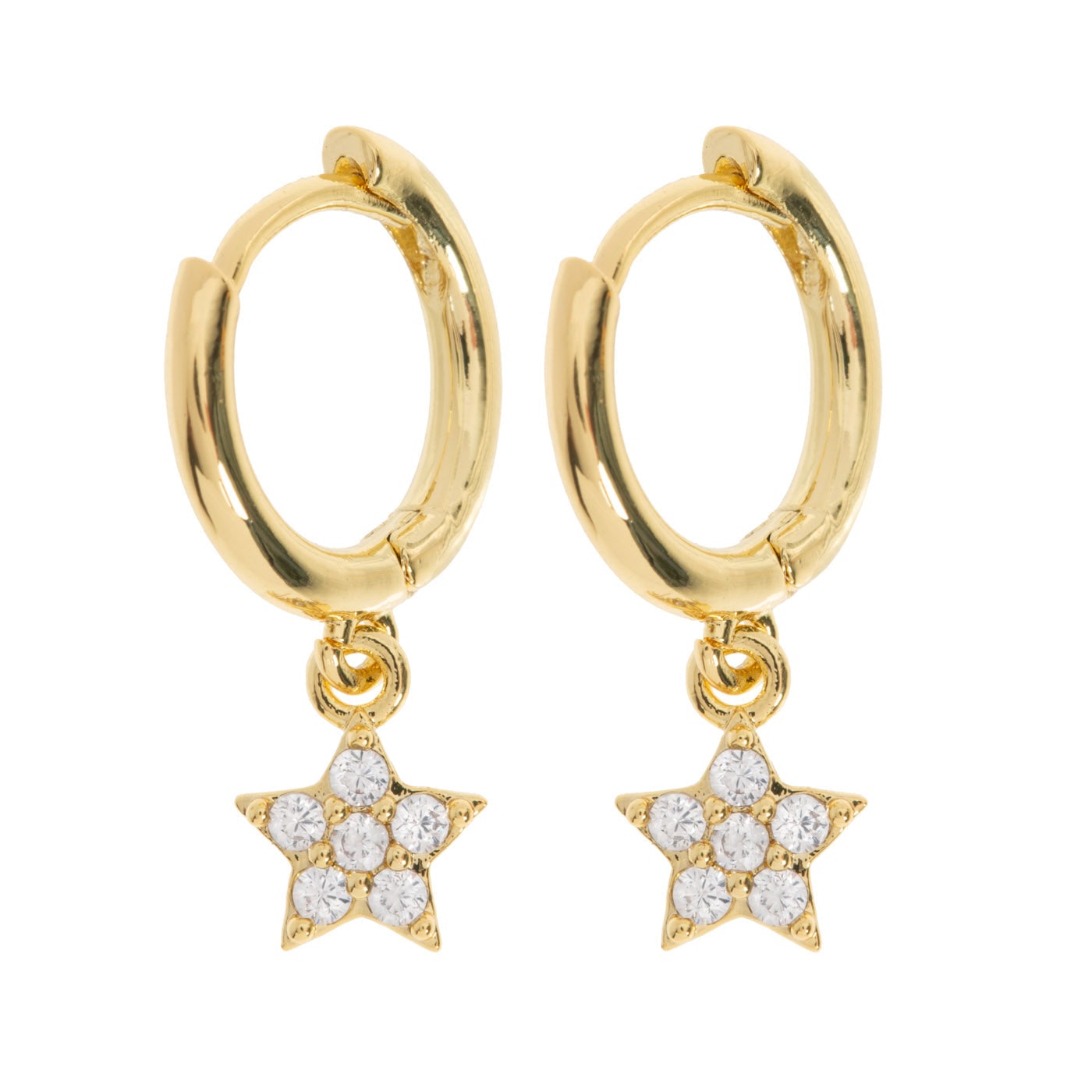 Timi Of Sweden Women's Gold Sienna - Crystal Star Hoop Earrings
