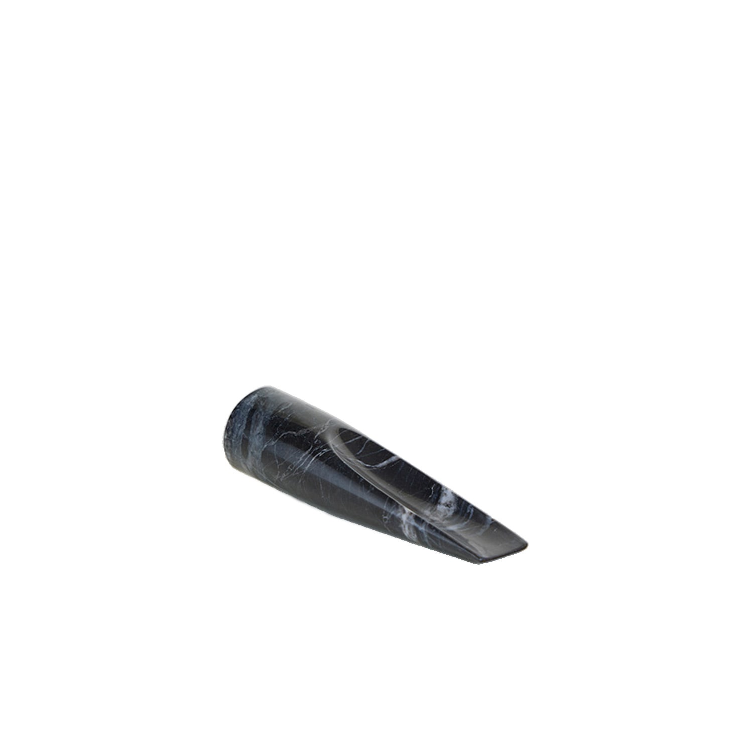 And Jacob Tea Caddy Spoon Marble Black In Black