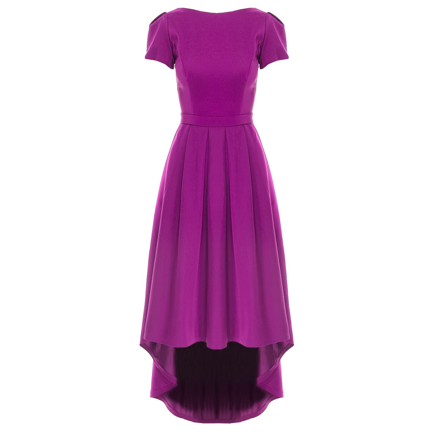 Women’s Pink / Purple New York Classic Asymmetrical Dress With Pockets In Purple Small Roserry