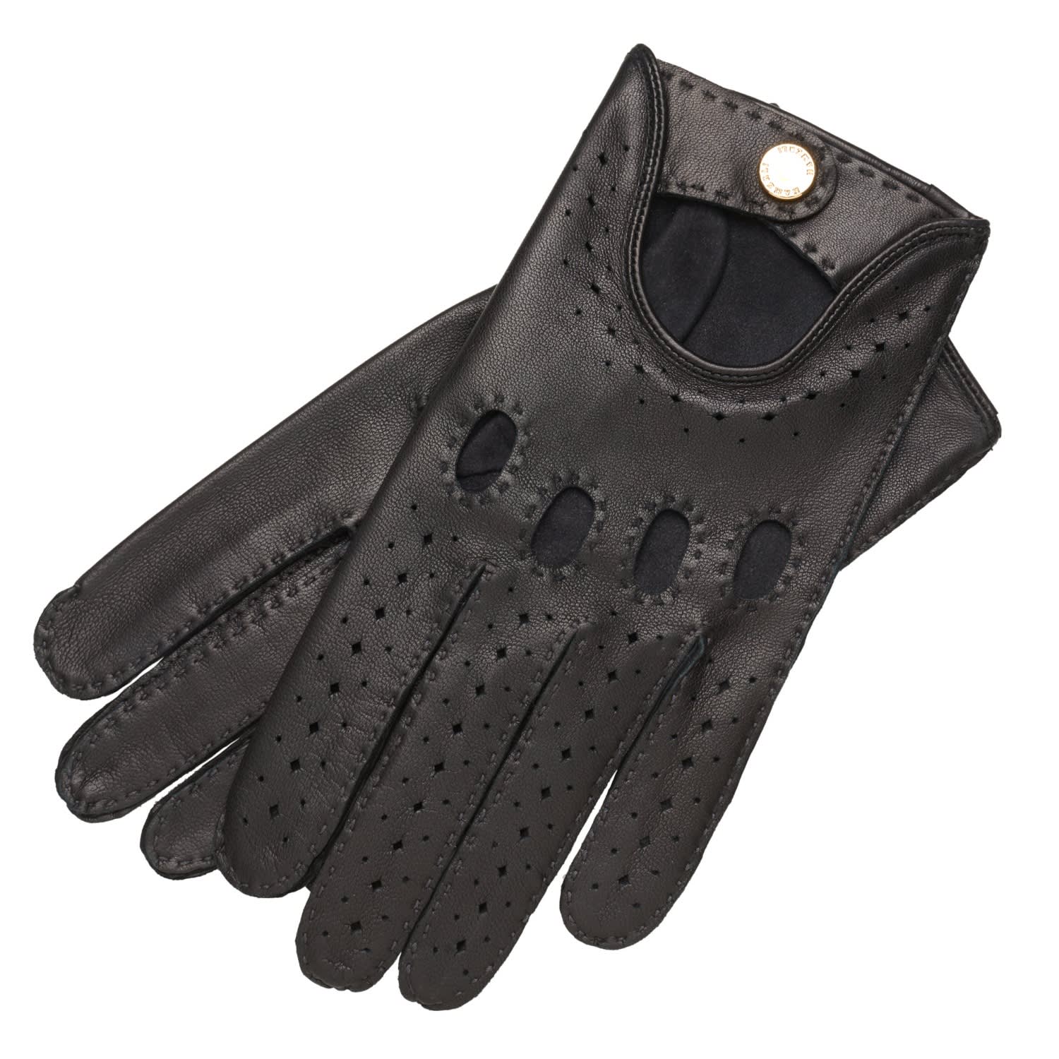 1861 Glove Manufactory Men's Hamerli Philippe Black Driving Gloves In Black