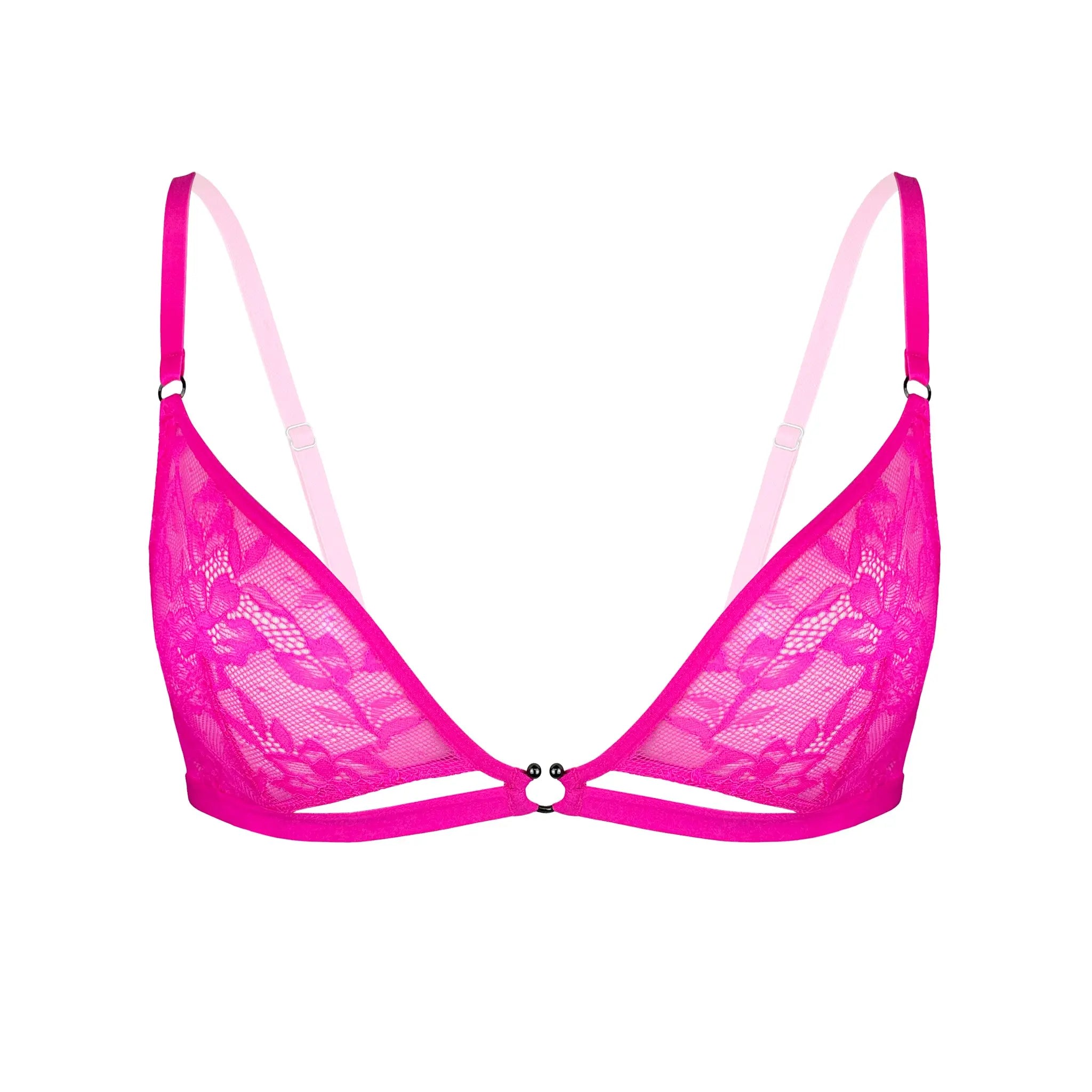 Monique Morin Lingerie Women's Pink / Purple Hologram Bralette Electric Magenta In Pink/purple