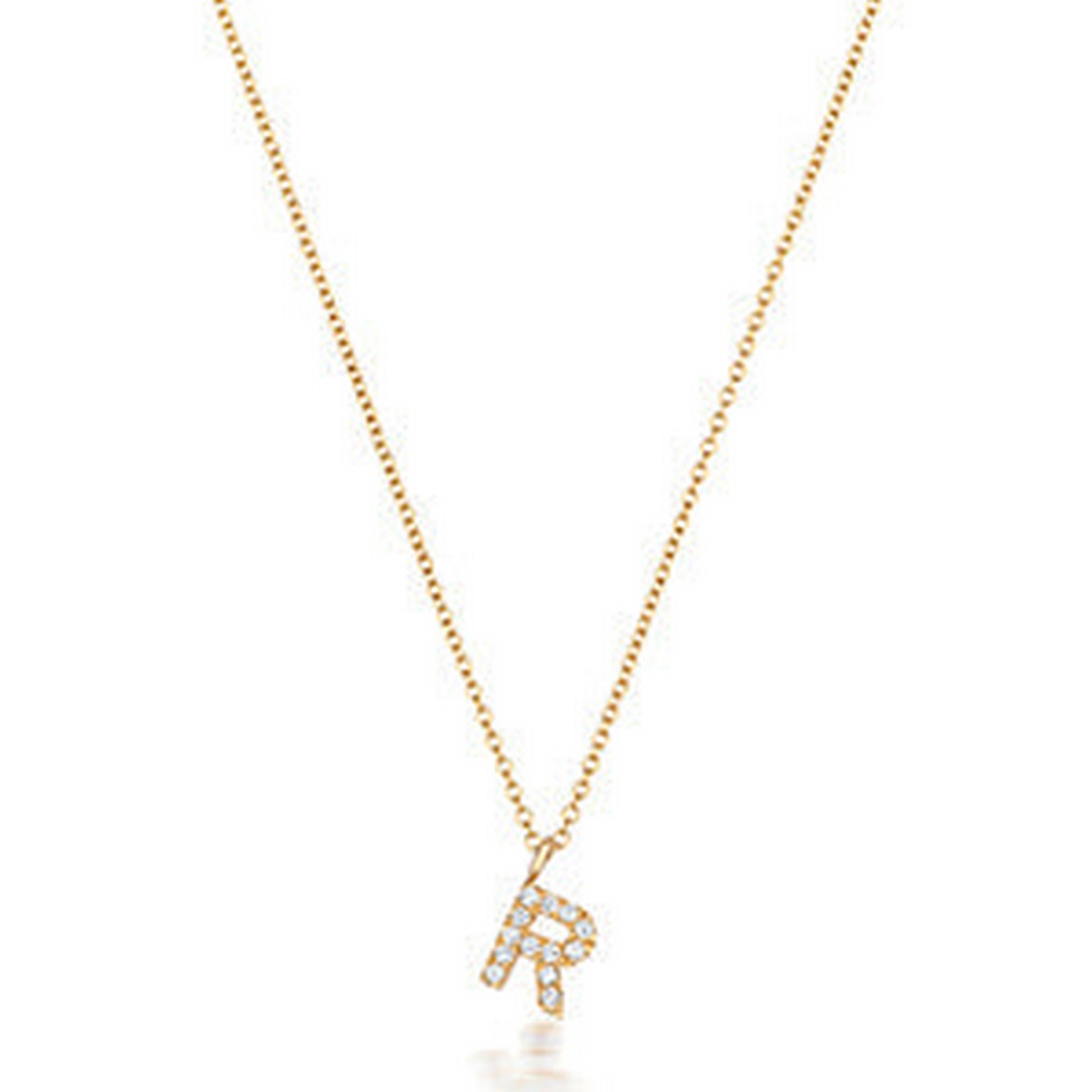 Cervin Blanc Women's Diamond Initial R Necklace In Gold In Gold